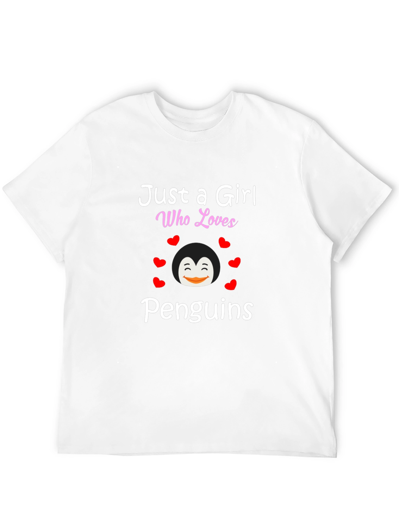 Black Just a Girl Who Loves Penguins Graphic Tee view 12