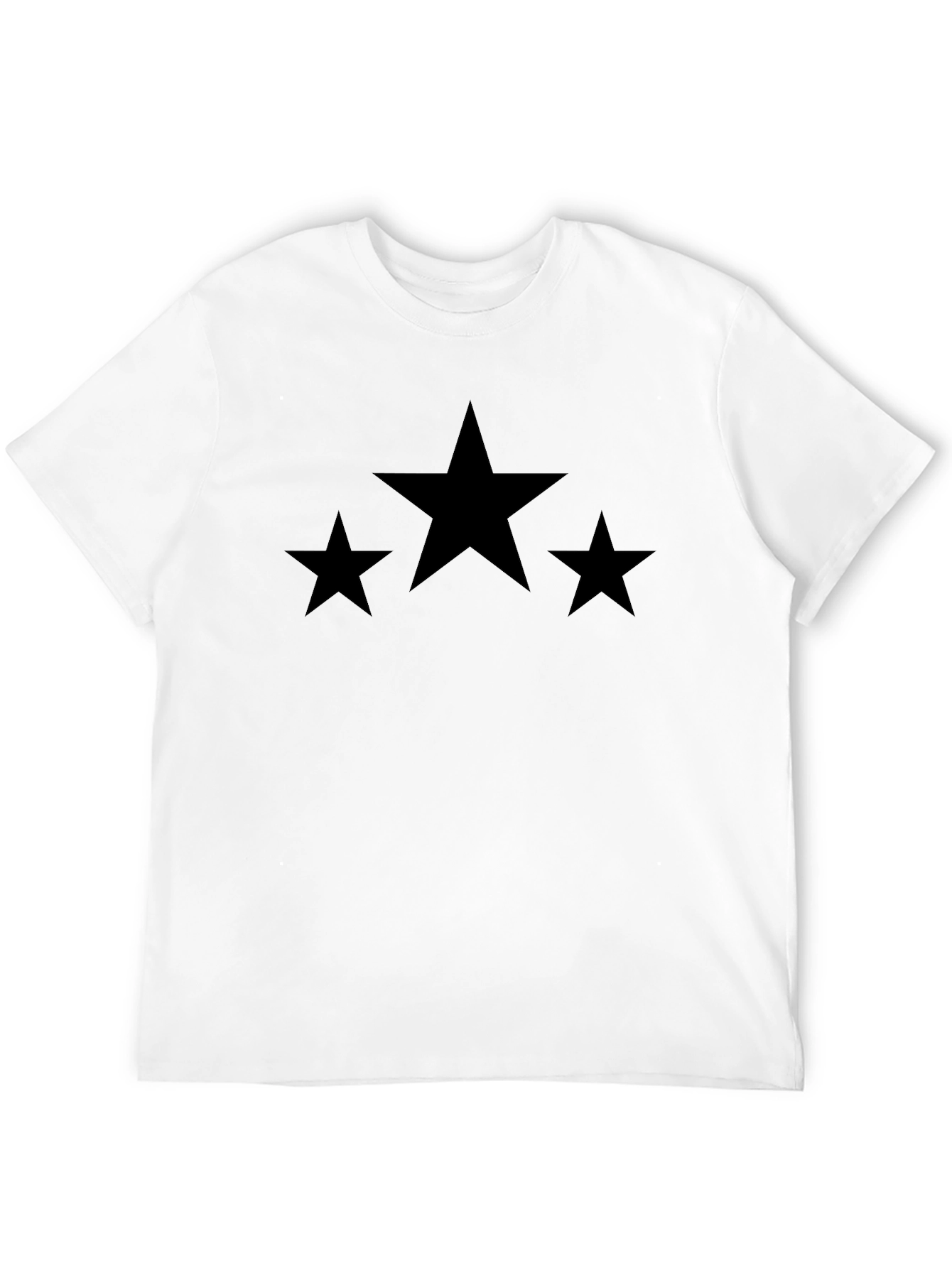 Black Stylish Black T-Shirt with Star Design view 12