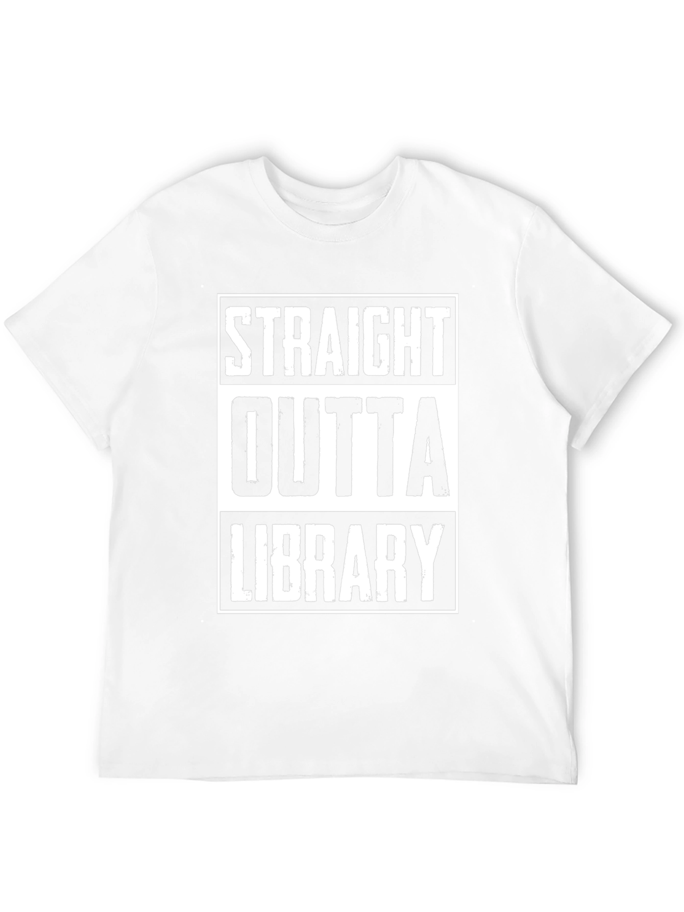 Black Straight Outta Library Black Graphic Tee view 12