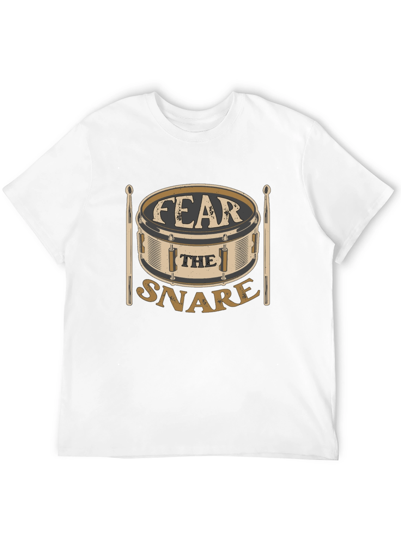 Black Fear the Snare T-Shirt - Drummer Gift view 12