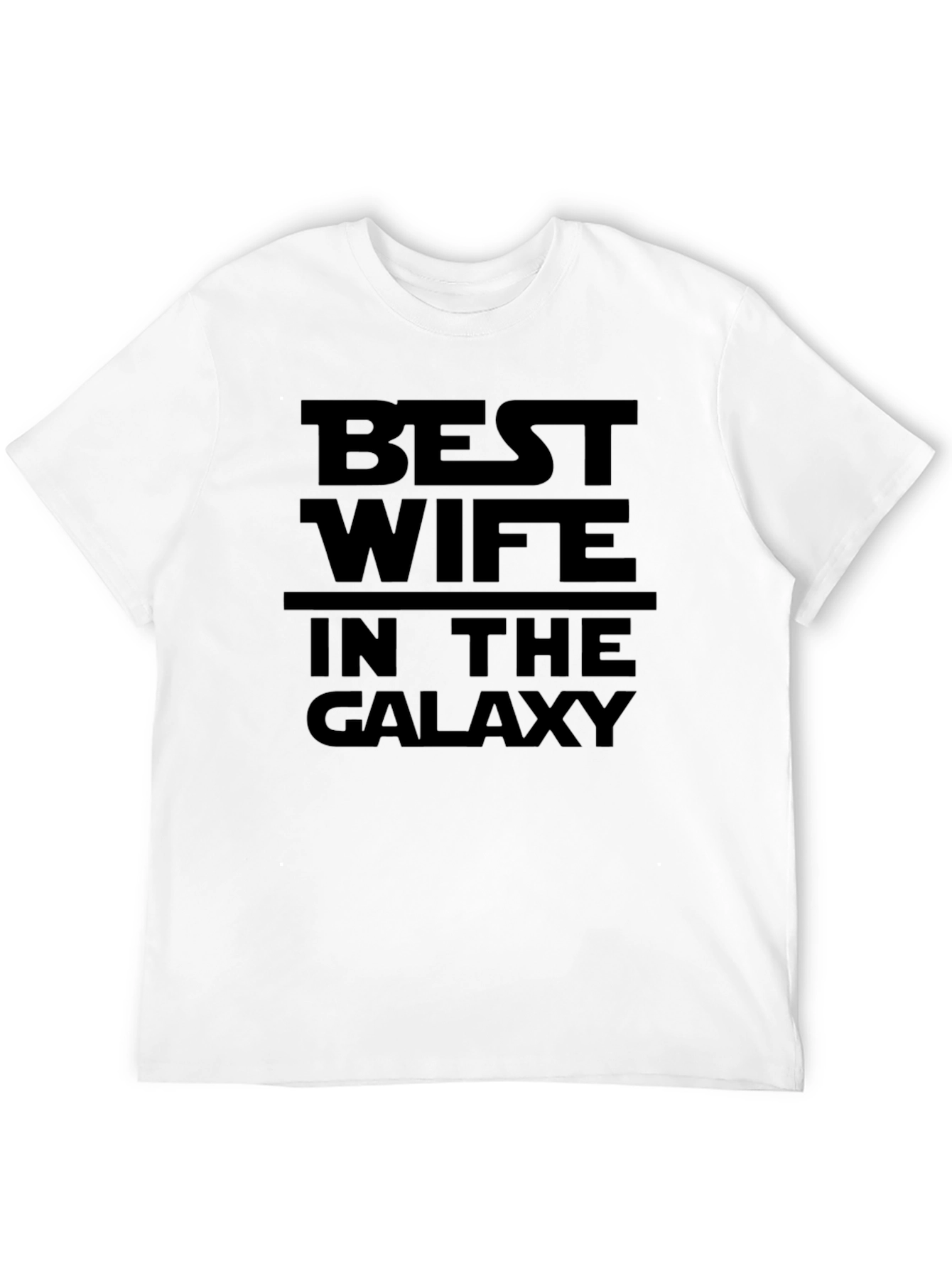 Black Best Wife in the Galaxy Black T-Shirt view 12