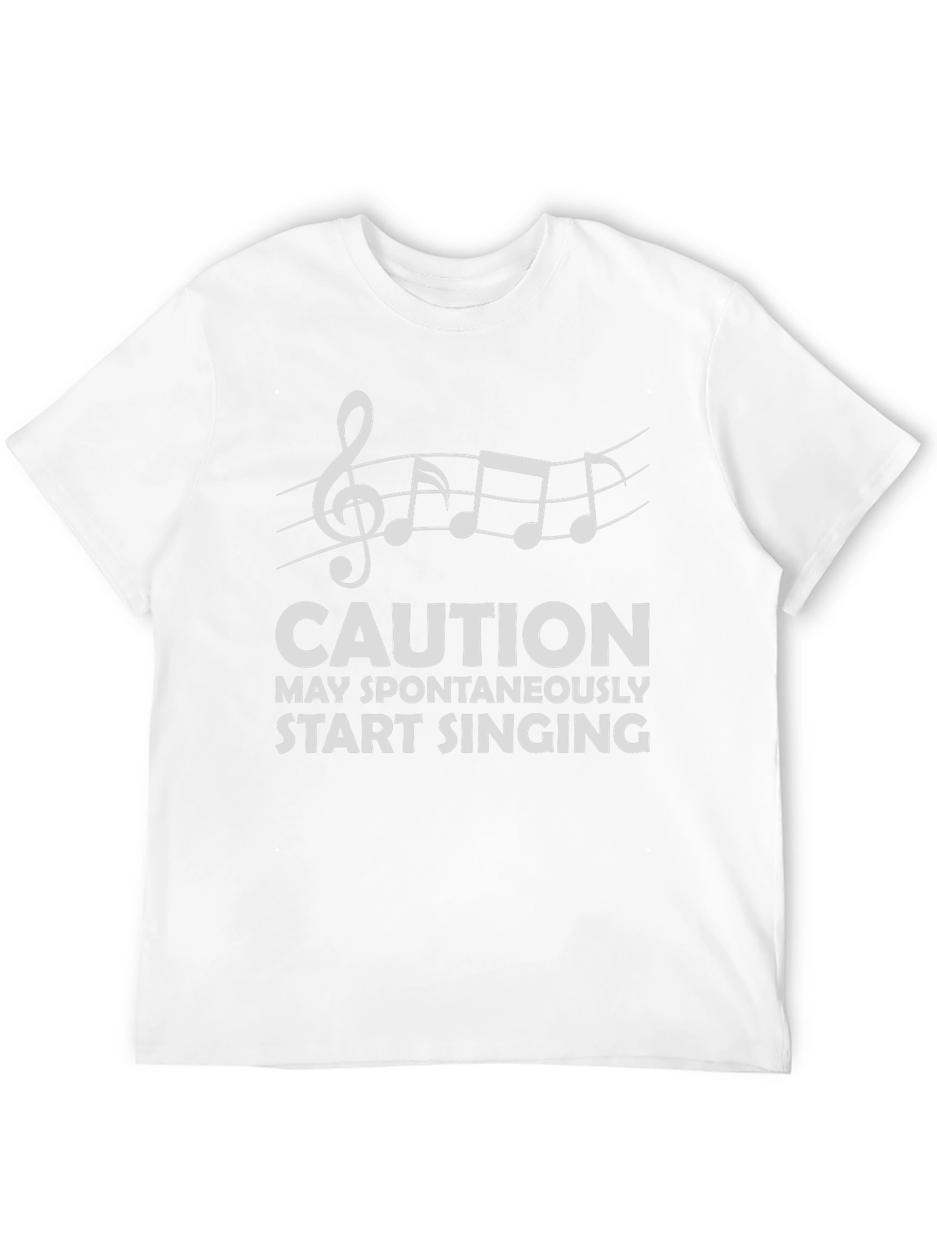 Black Caution May Spontaneously Start Singing Black T-Shirt view 12