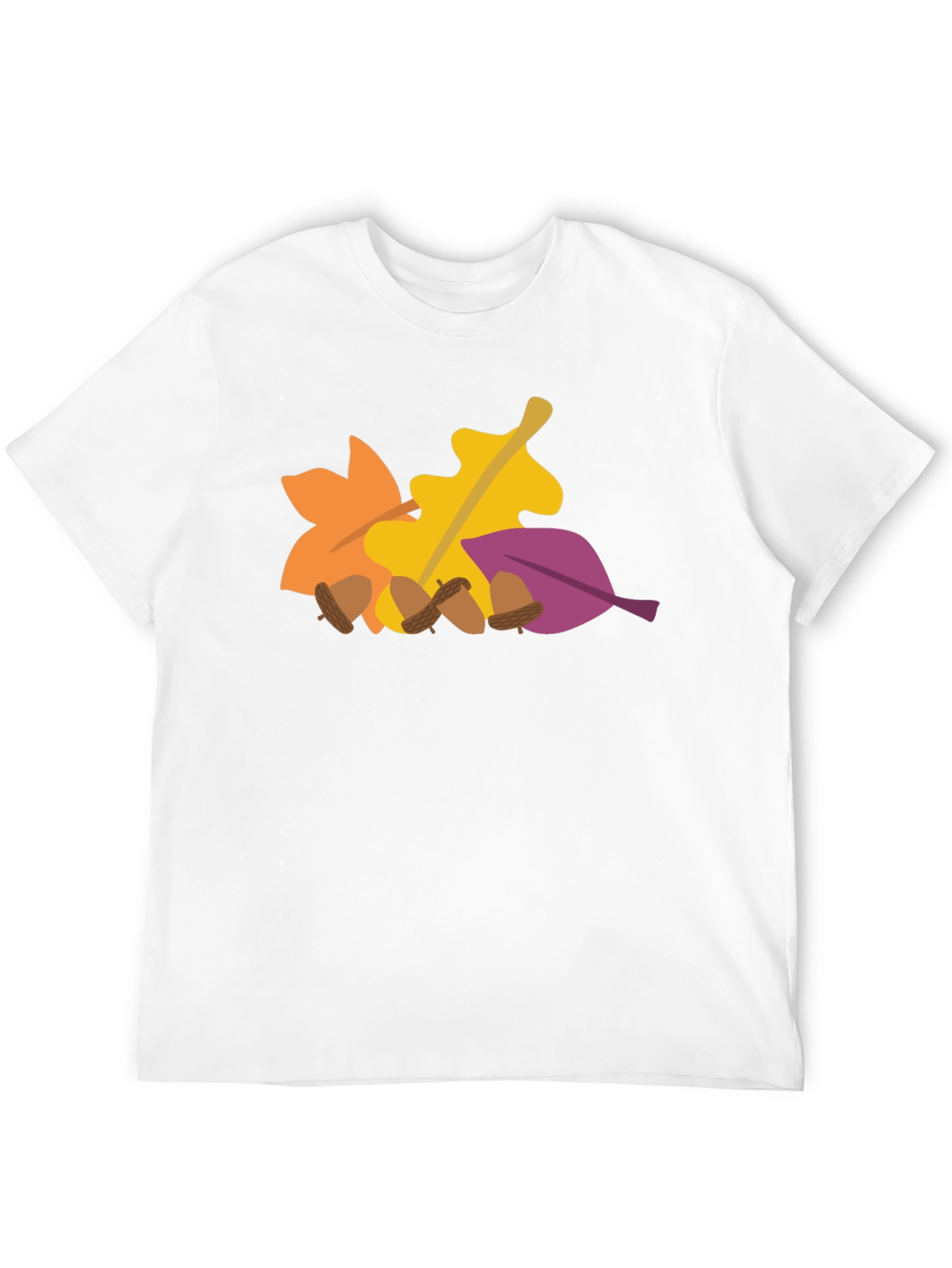 Black Fall Leaves & Acorns Graphic Tee - Autumn Vibes view 12