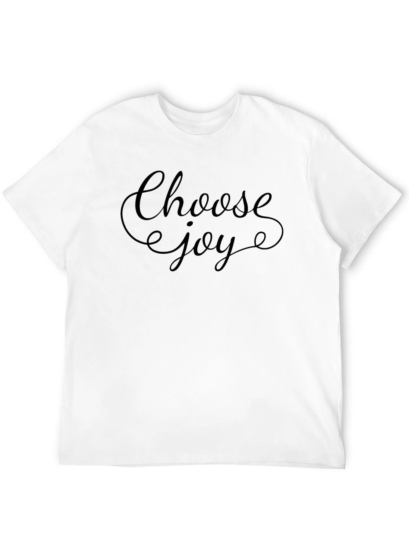 Black Choose Joy Graphic T-Shirt - Black Crew Neck Tee view 12