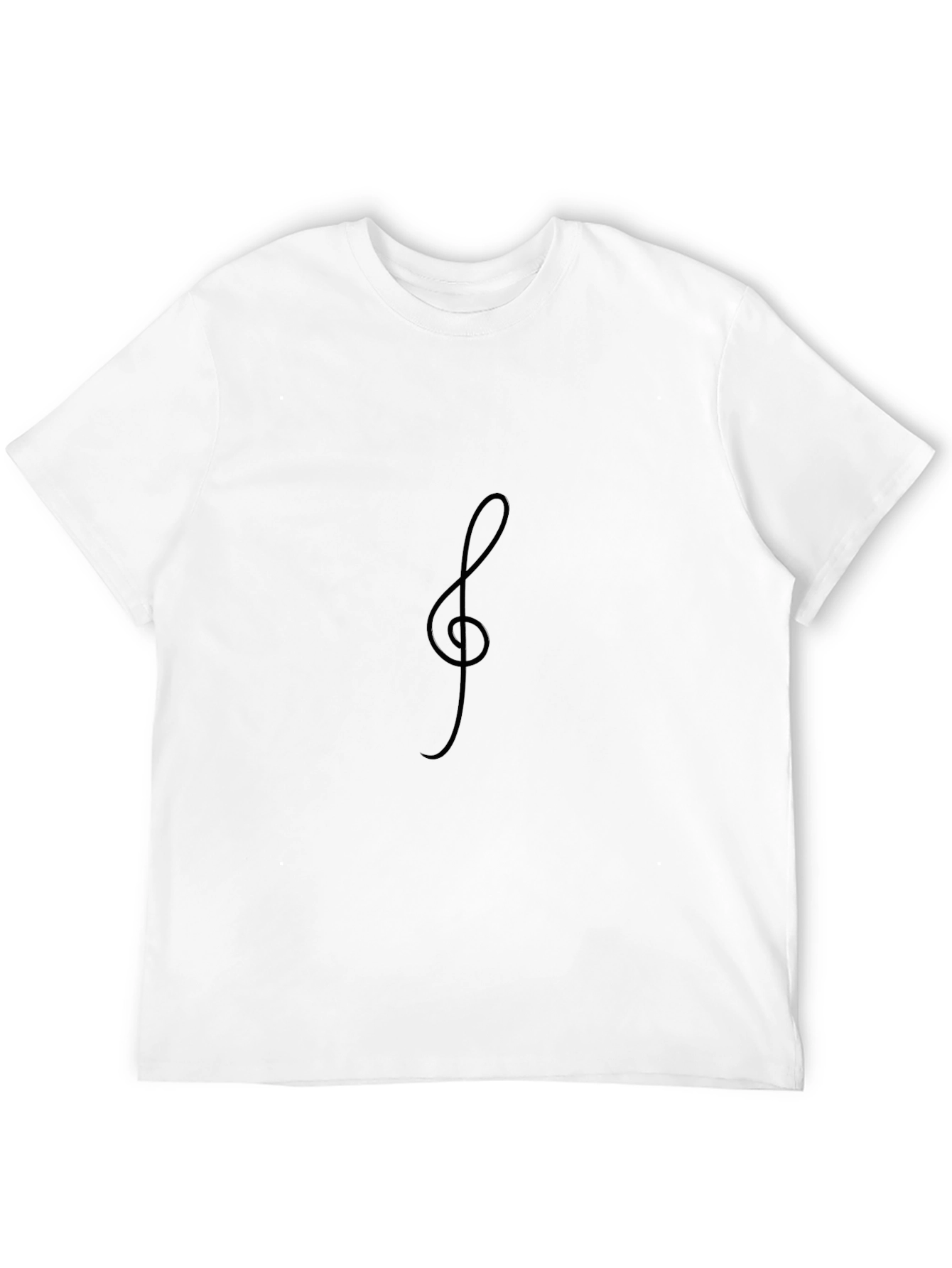 Black Black Treble Clef T-Shirt - Music Lover Tee view 12