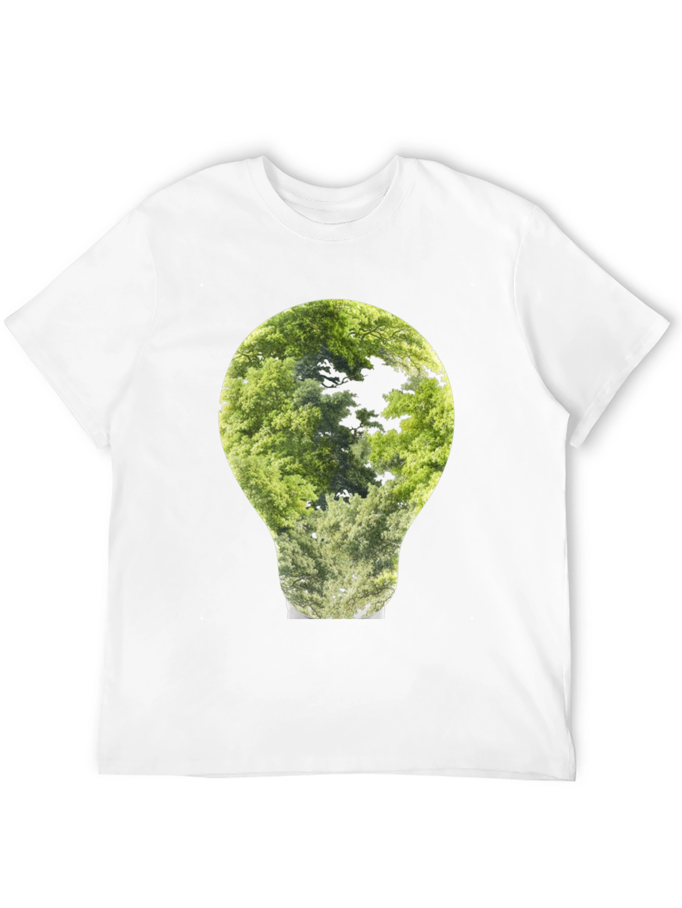 Black Nature Bulb Graphic Tee - Black Cotton Blend view 12