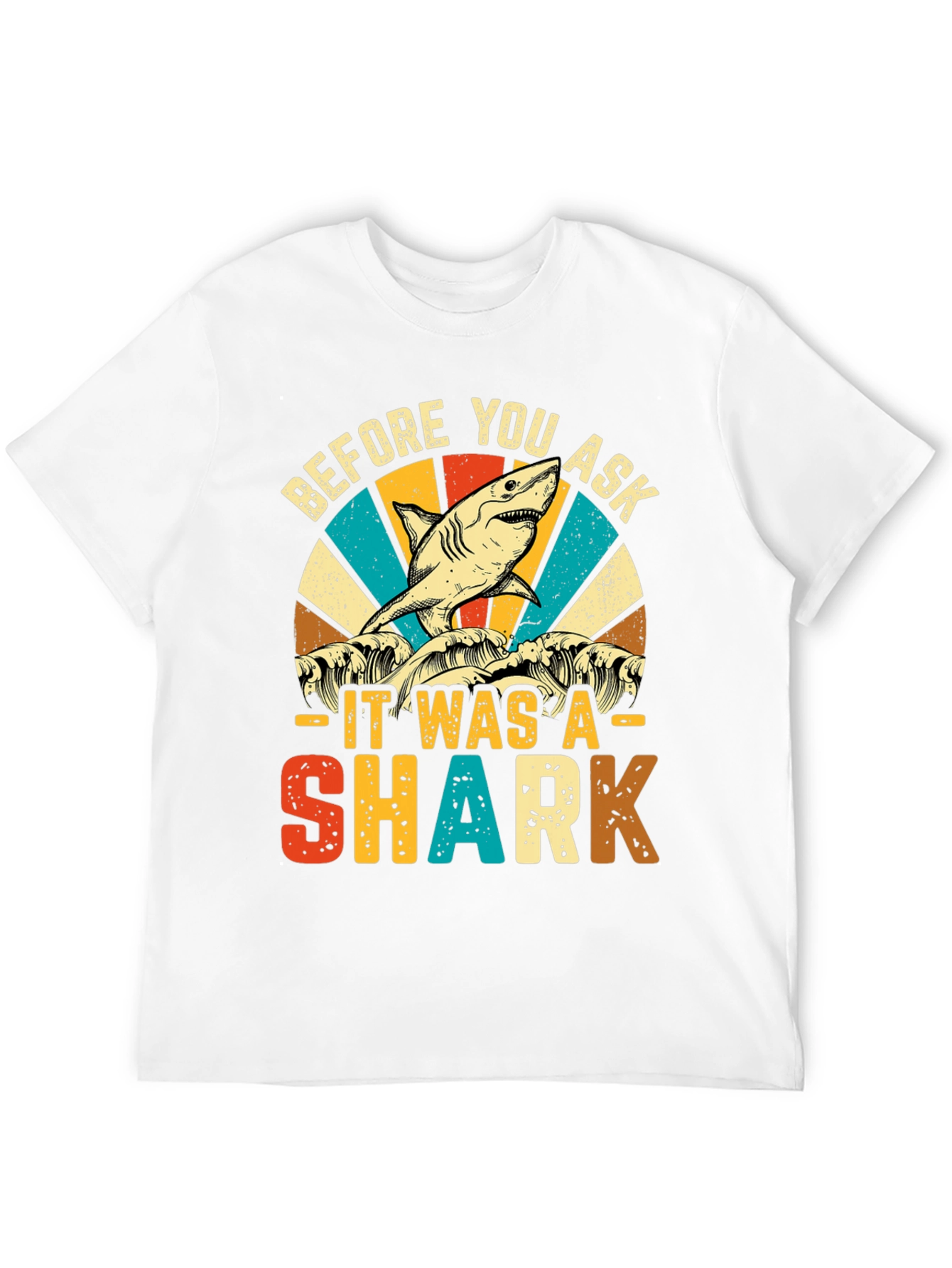 Black Before You Ask It Was A Shark T-Shirt view 12