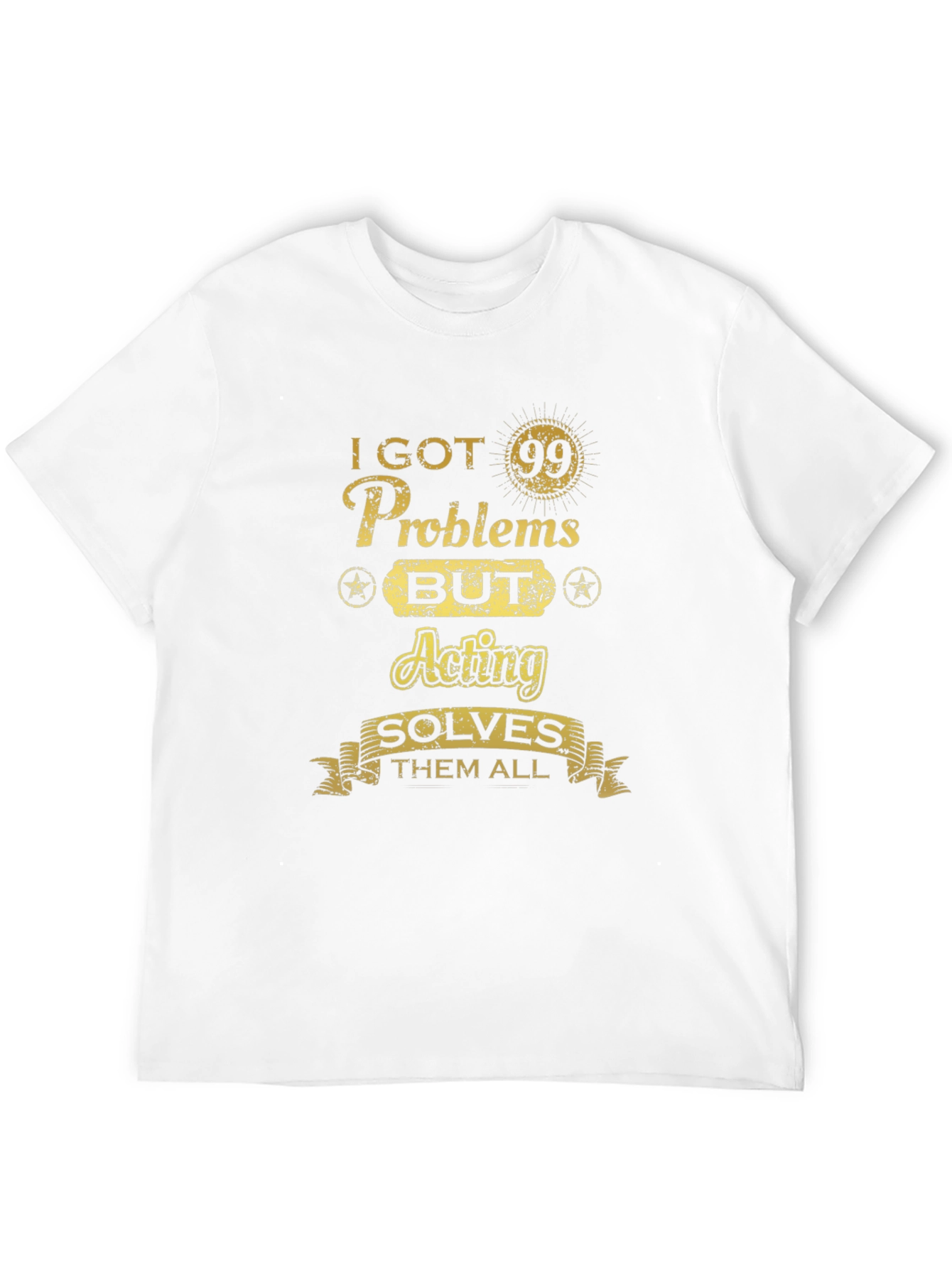 Black Acting Solves All Men's T-Shirt view 12