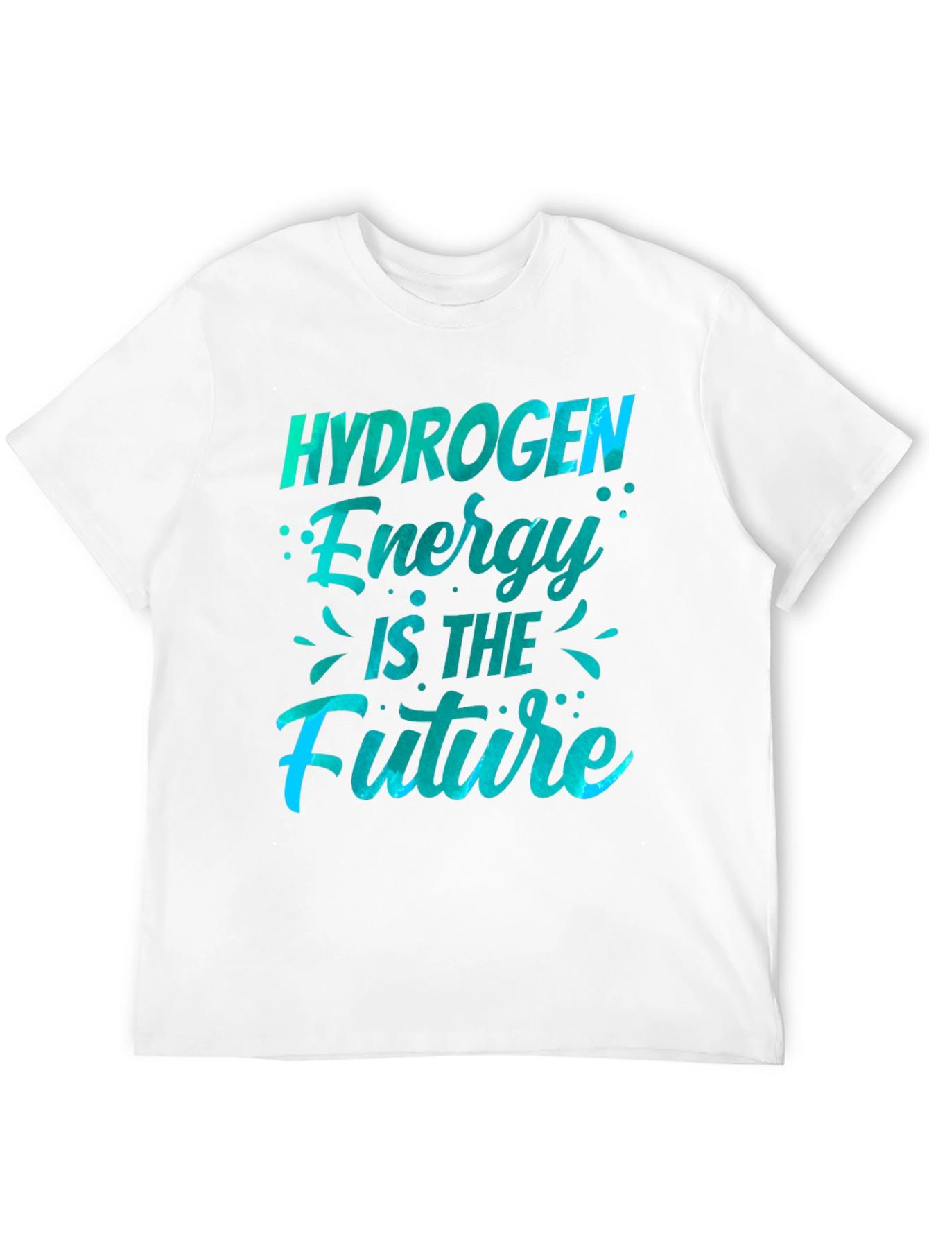 Black Hydrogen Energy Future Graphic T-Shirt view 12