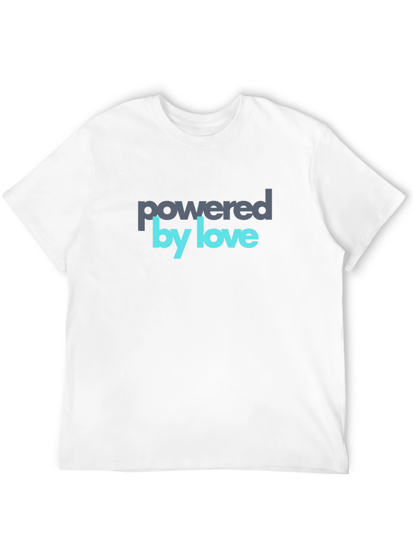 Black Powered by Love Graphic Tee - Soft Cotton Blend view 12