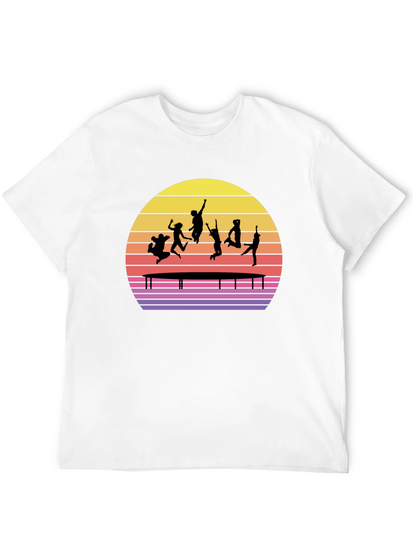 Black Trampoline Sunset Graphic Tee view 12