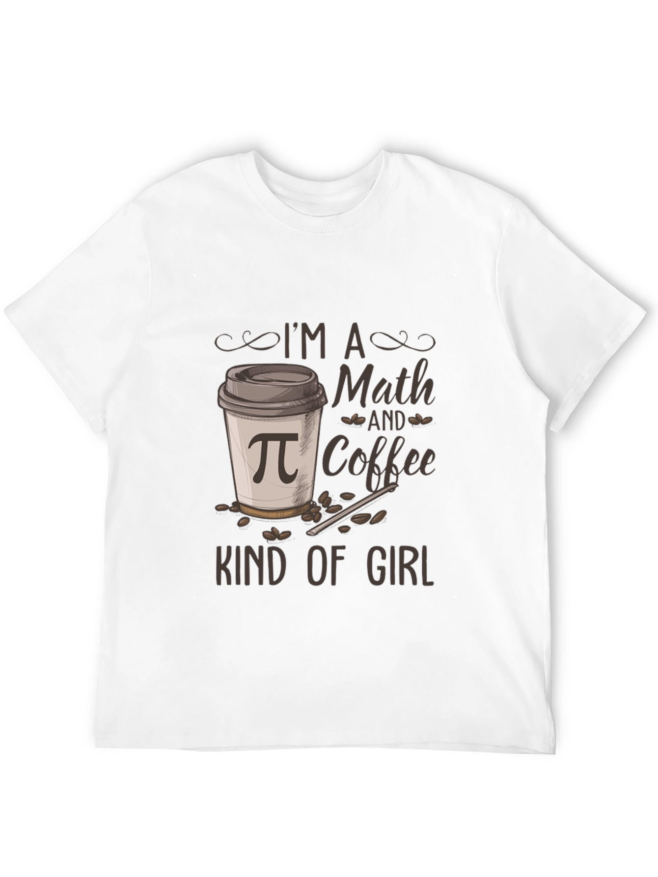 Black Math and Coffee Kind of Girl T-Shirt view 12