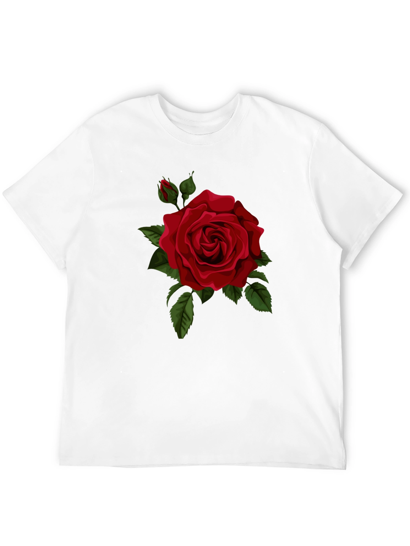 Black Red Rose Graphic Black T-Shirt view 12