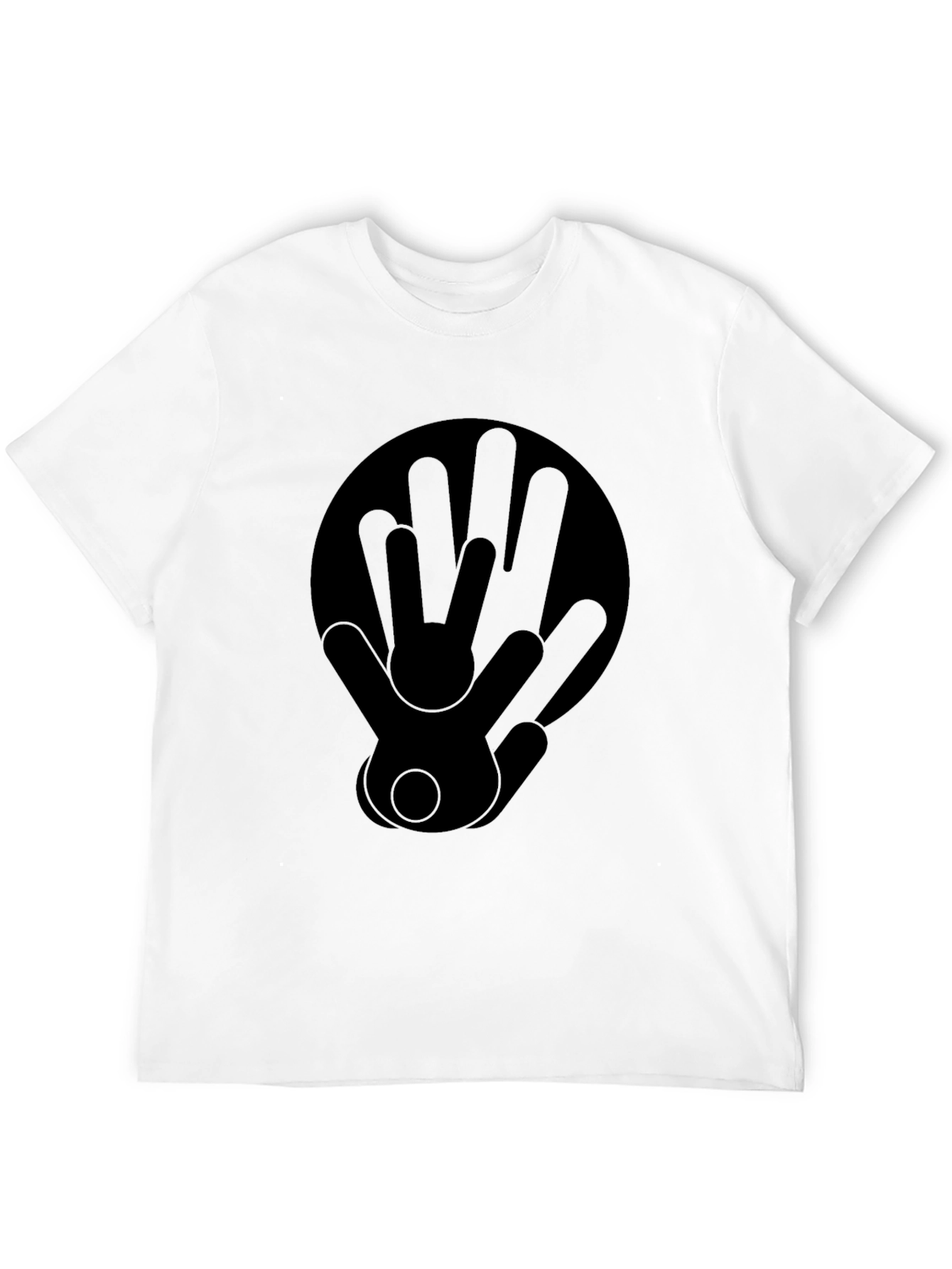 Black Graphic Print Tee - Peace Love Sign Black view 12
