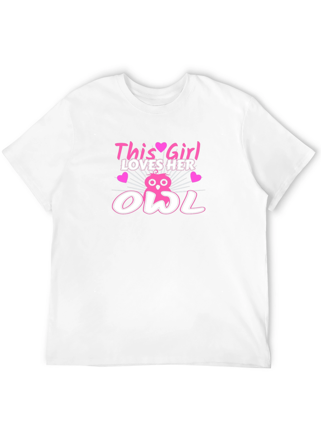 This Girl Loves Her Owl Graphic T-Shirt - Trendy Tee - 12