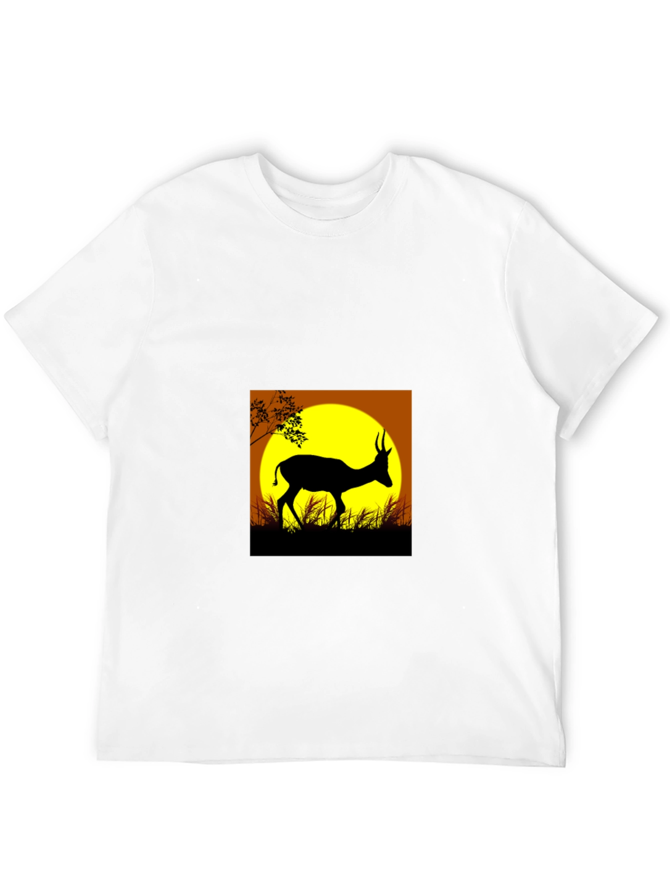 Black Silhouette Deer Graphic Tee view 12