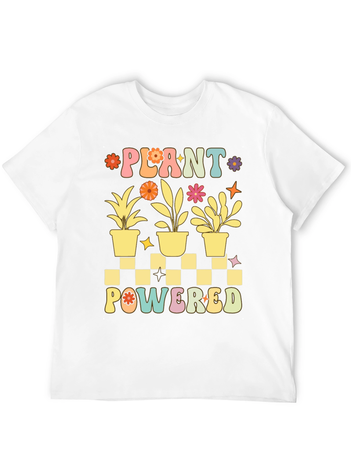 Black Plant Powered Graphic Tee - Black Cotton T-Shirt view 12