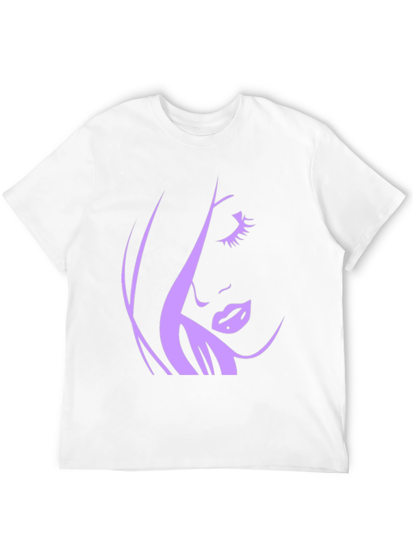 Black Silhouette Woman Graphic Tee - Black Cotton T-Shirt view 12