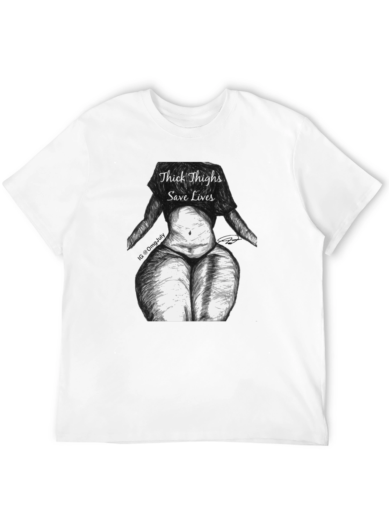 Black Thick Thighs Save Lives Graphic Tee - Unisex view 12