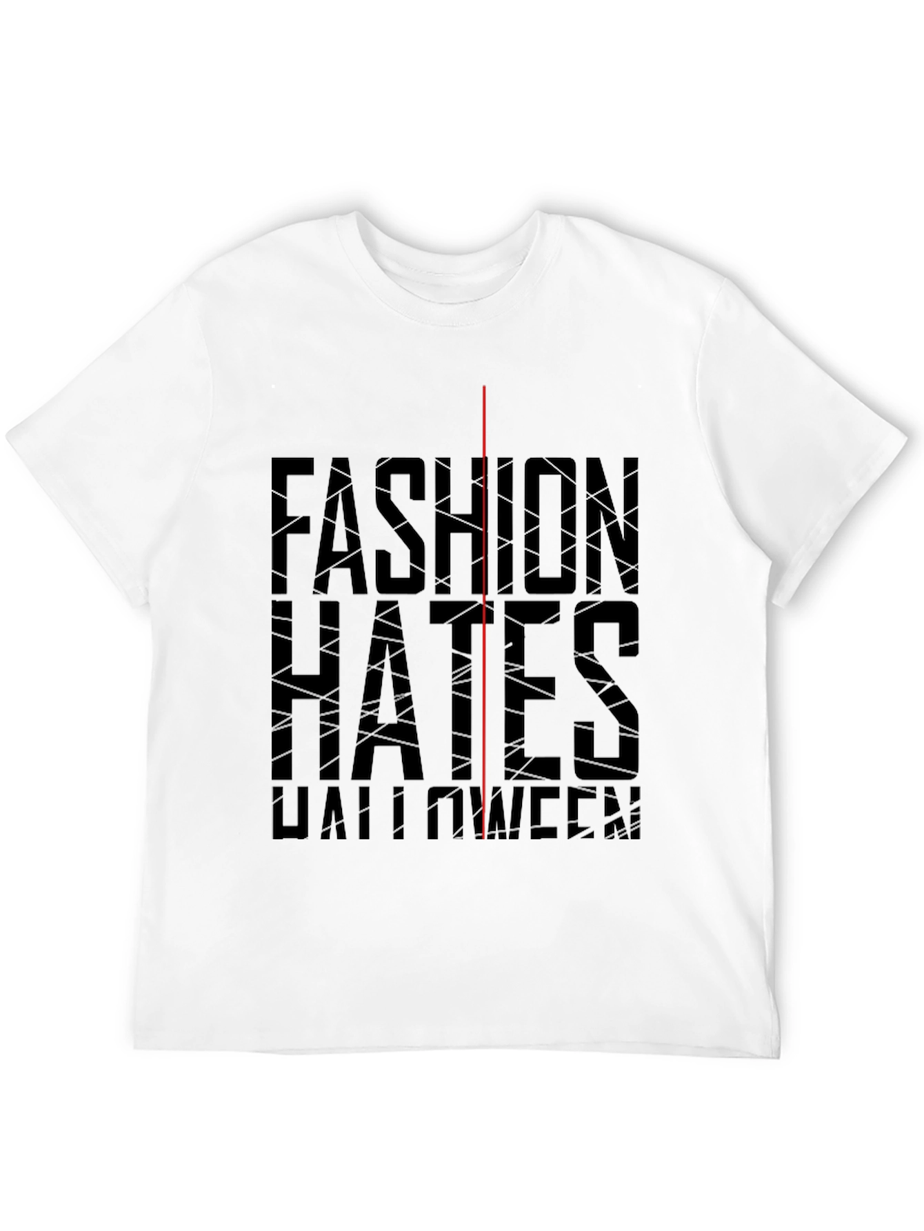 Black Fashion Hates Halloween Black Graphic Tee view 12