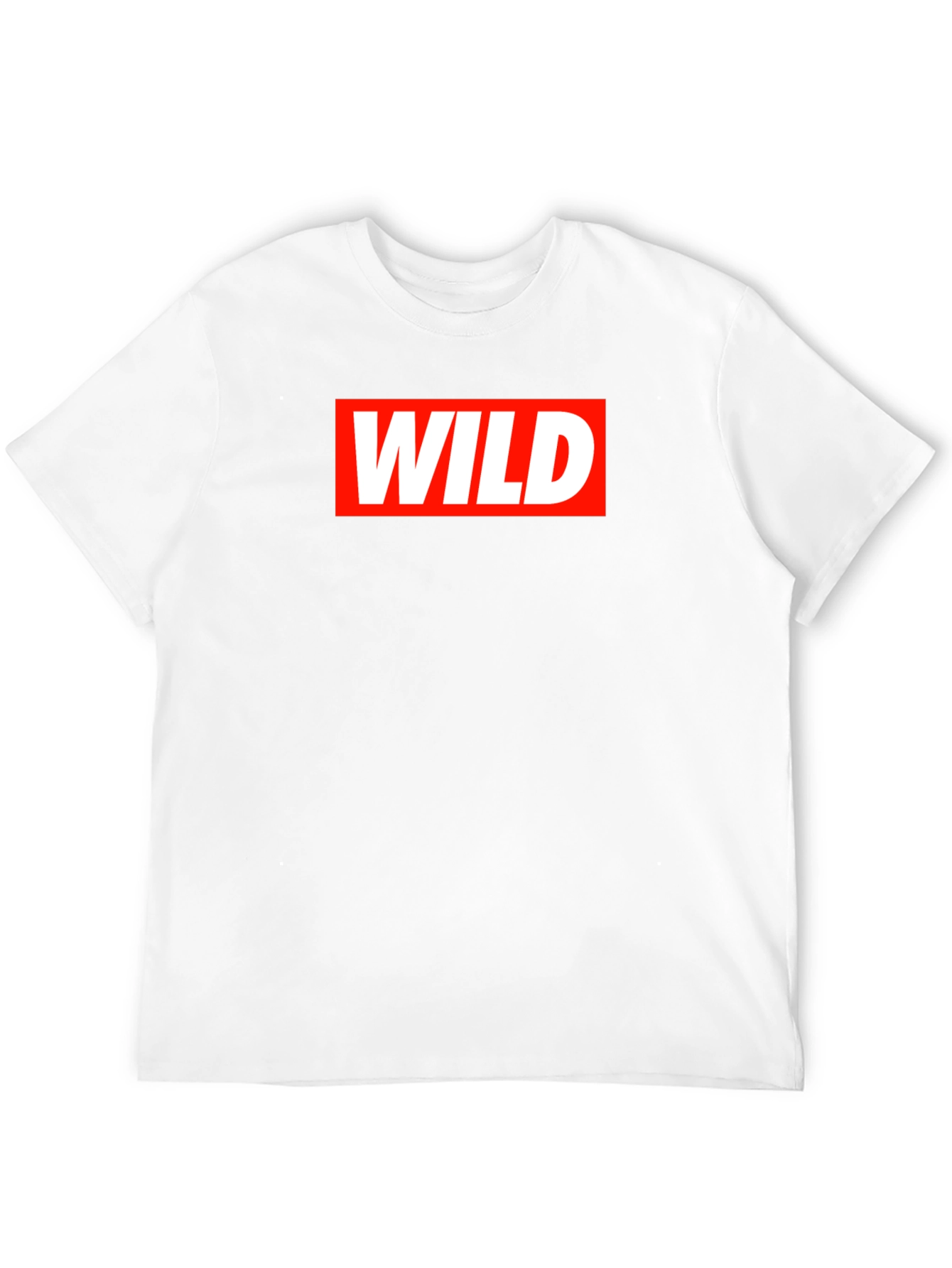 Black Wild Graphic Tee - Red and White on Black Cotton view 12