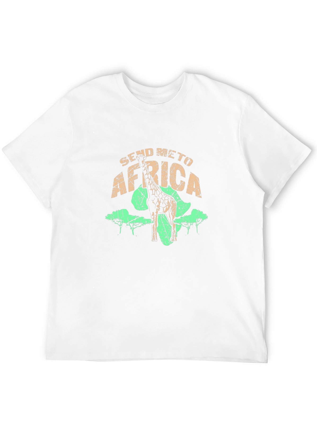 Black Send Me To Africa Giraffe Graphic T-Shirt view 12