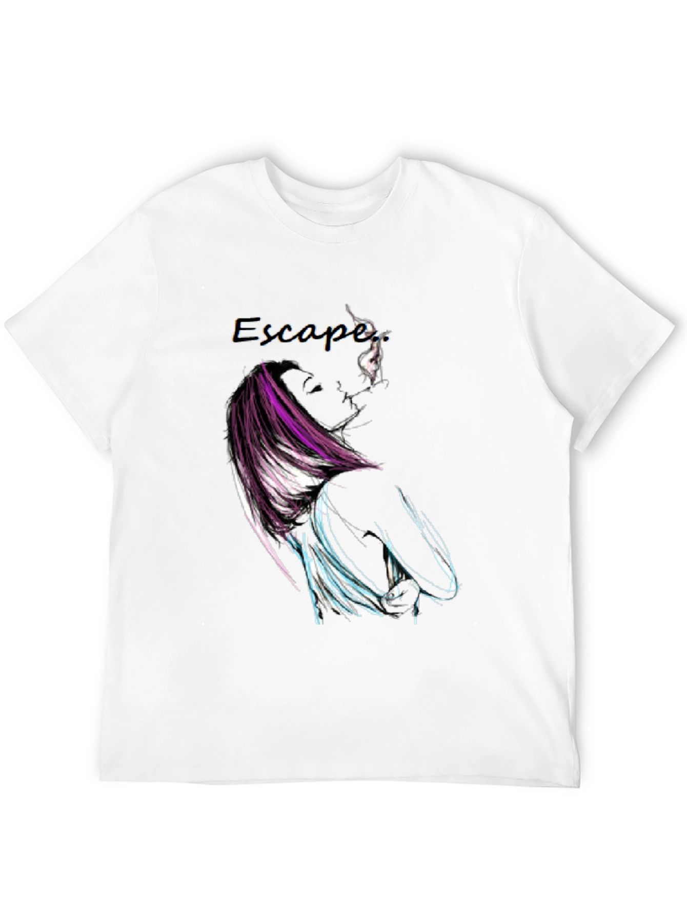Black Escape Graphic Print Black T-Shirt view 12