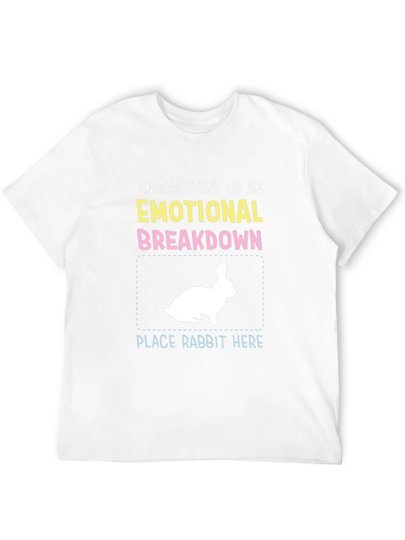 Black Emotional Breakdown Rabbit T-Shirt view 12