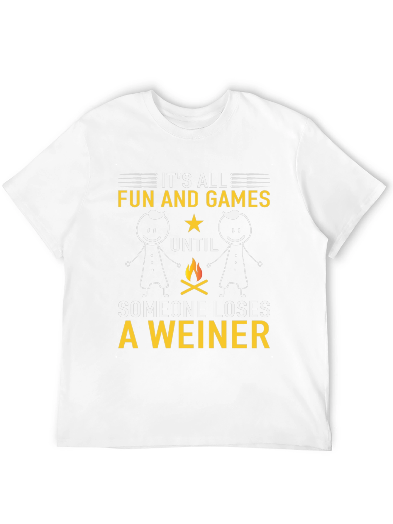 Black Funny Weiner Camping T-Shirt - It's All Fun and Games view 12