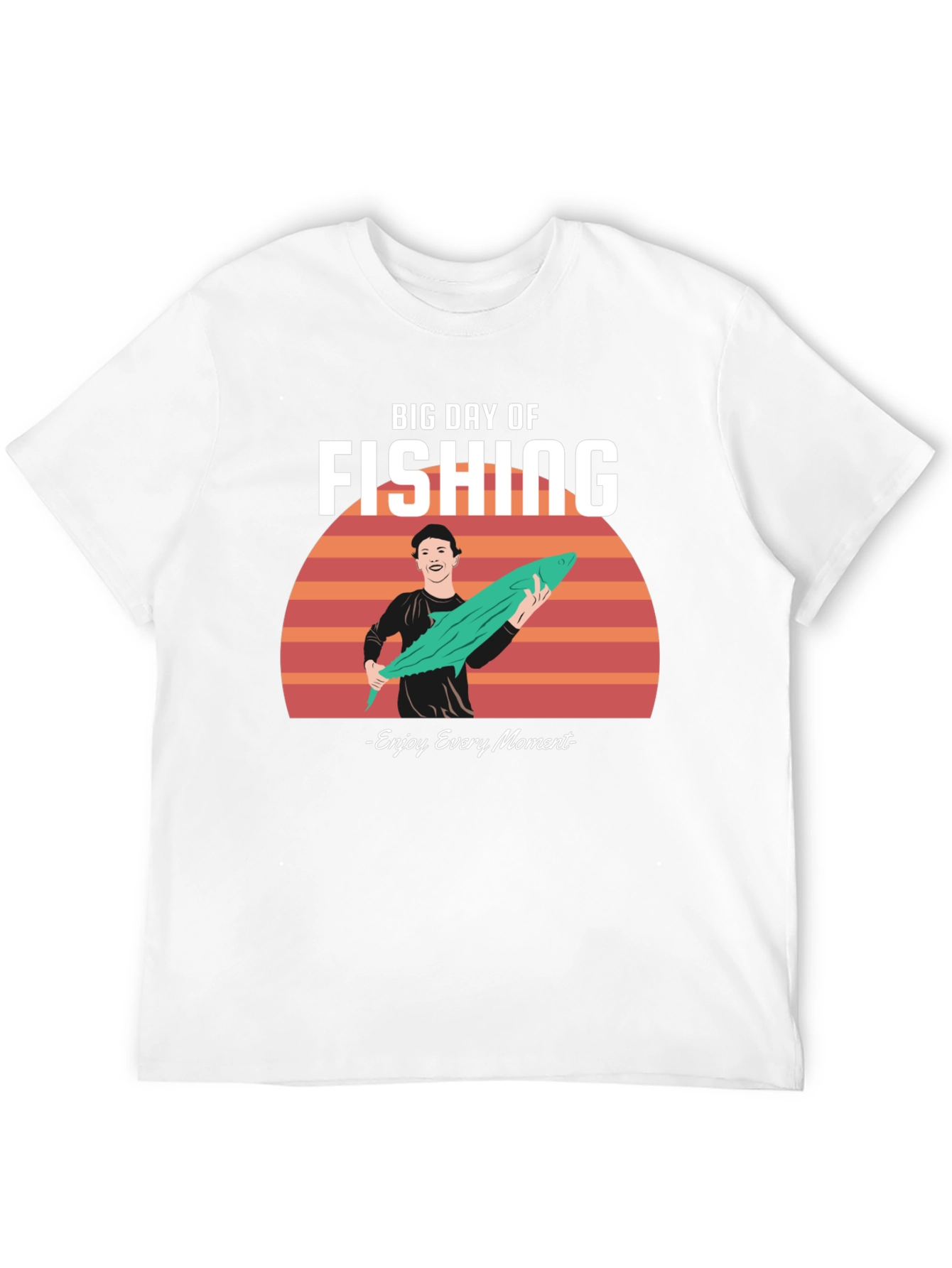 Black Fishing T-Shirt - Big Day Of Fishing Design view 12