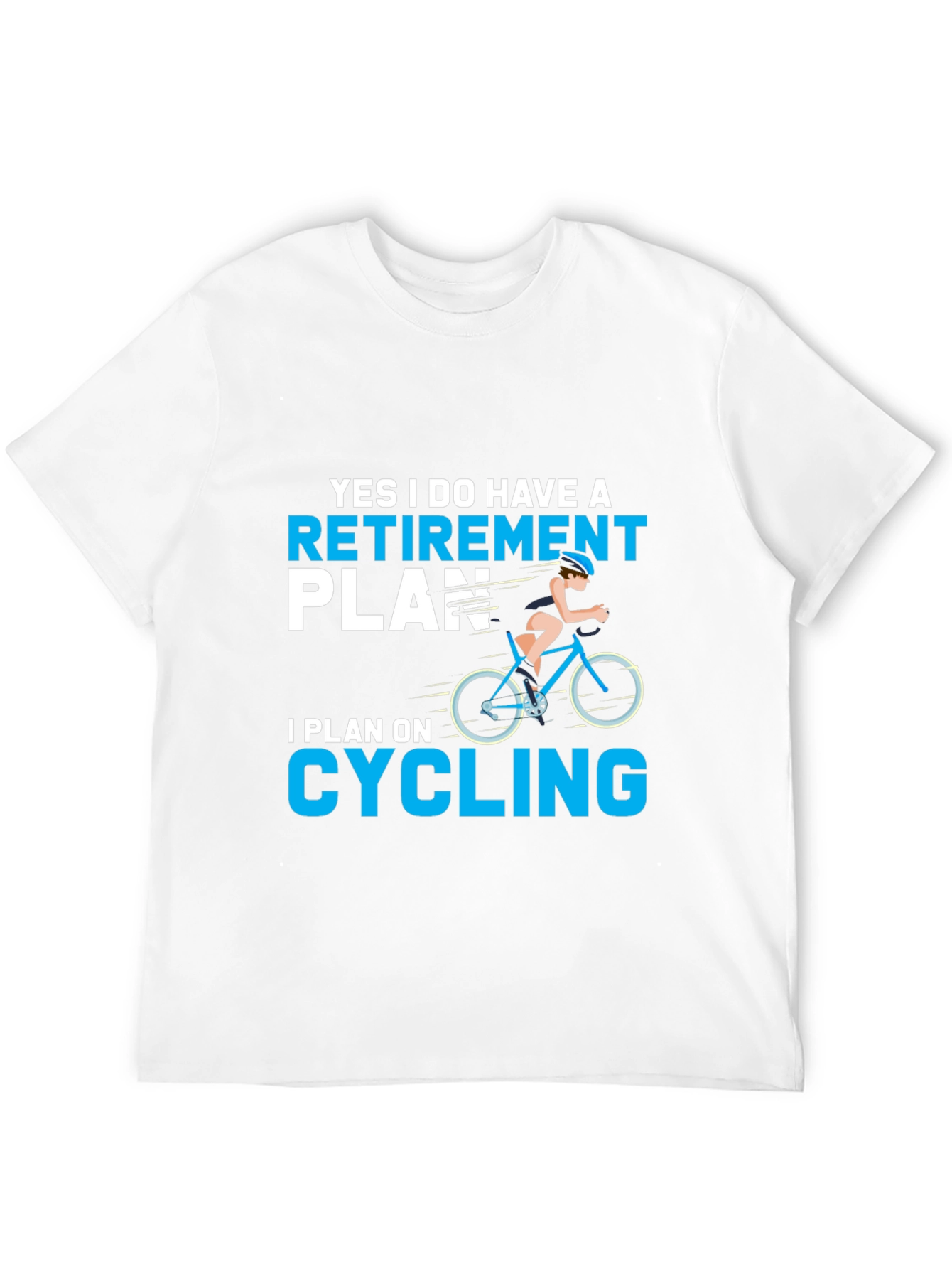Black Retirement Plan Cycling T-Shirt view 12
