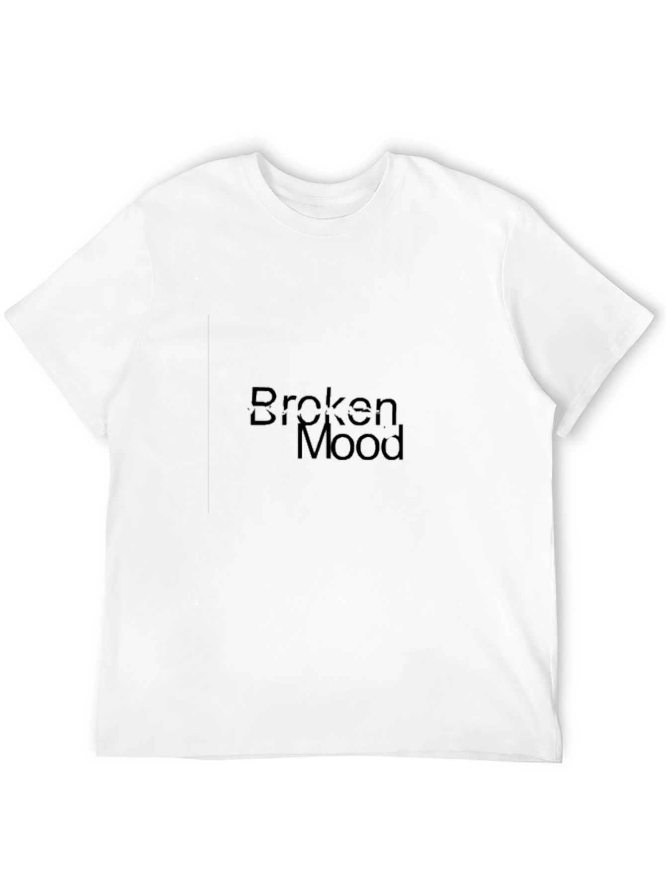 Black Broken Mood Graphic Tee - Black Cotton Blend T-Shirt view 12