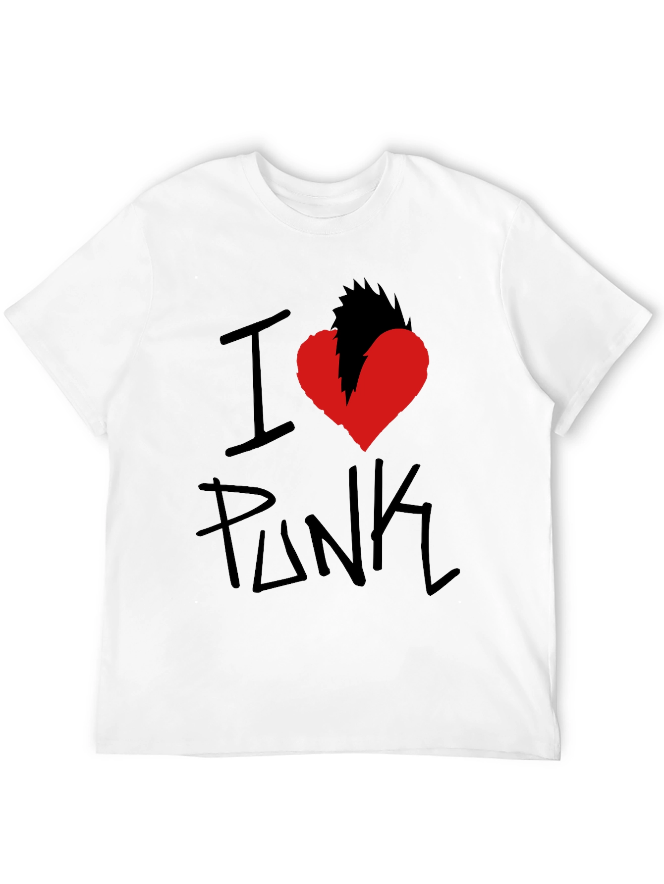 Black I Heart Punk Graphic Tee - Black view 12