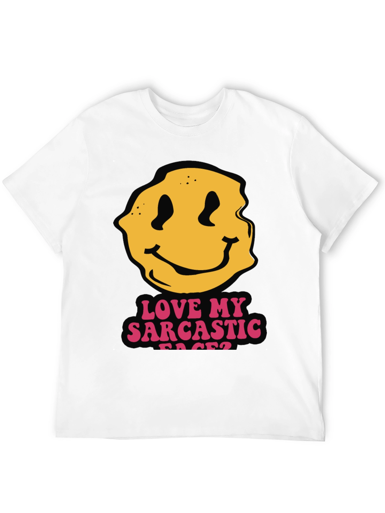 Black Sarcastic Faces Black T-Shirt - Funny Graphic Tee view 12