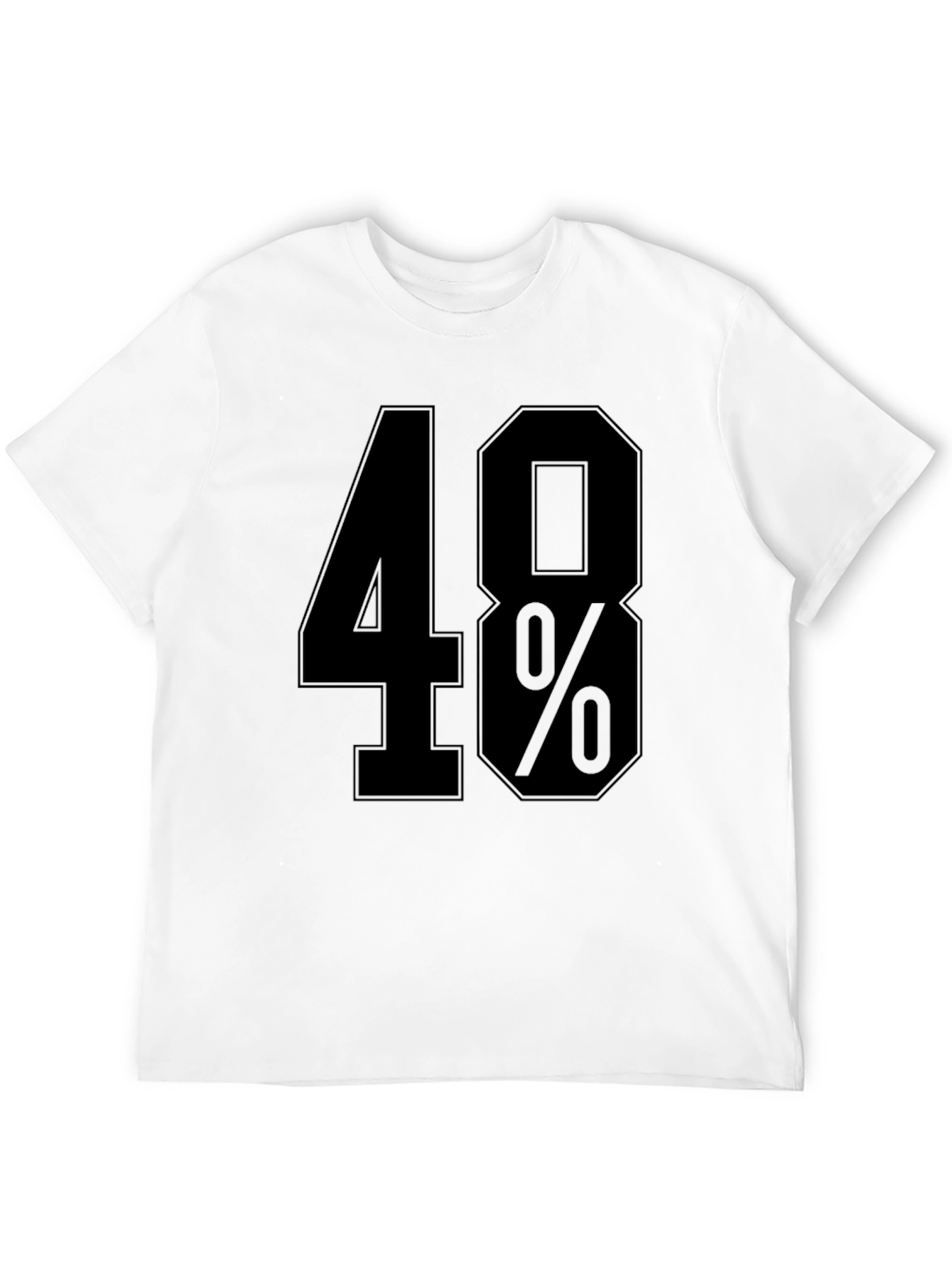Black 48 Percent T-Shirt - Black Graphic Tee view 12