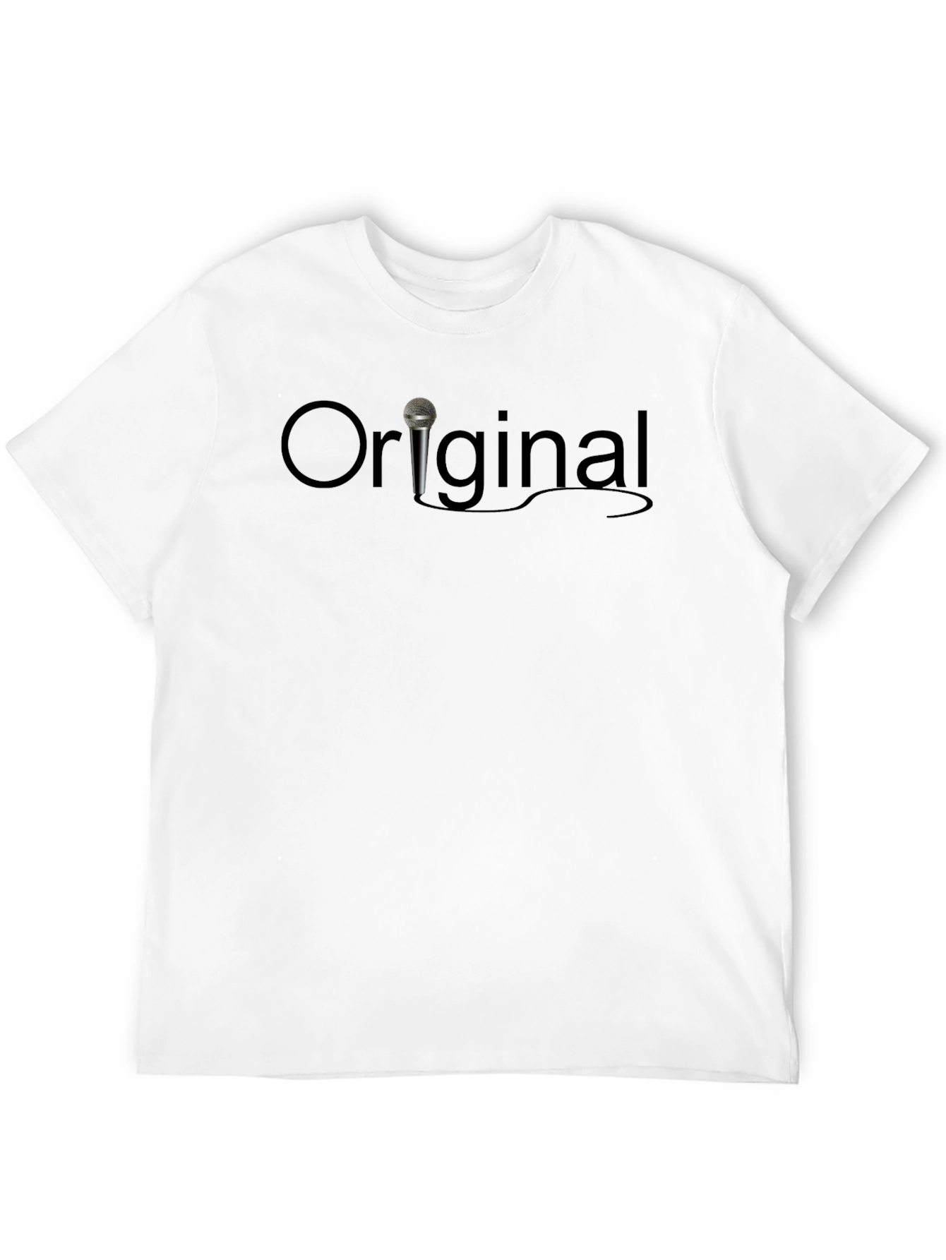 Black Original Microphone Graphic T-Shirt - Classic Black Tee view 12