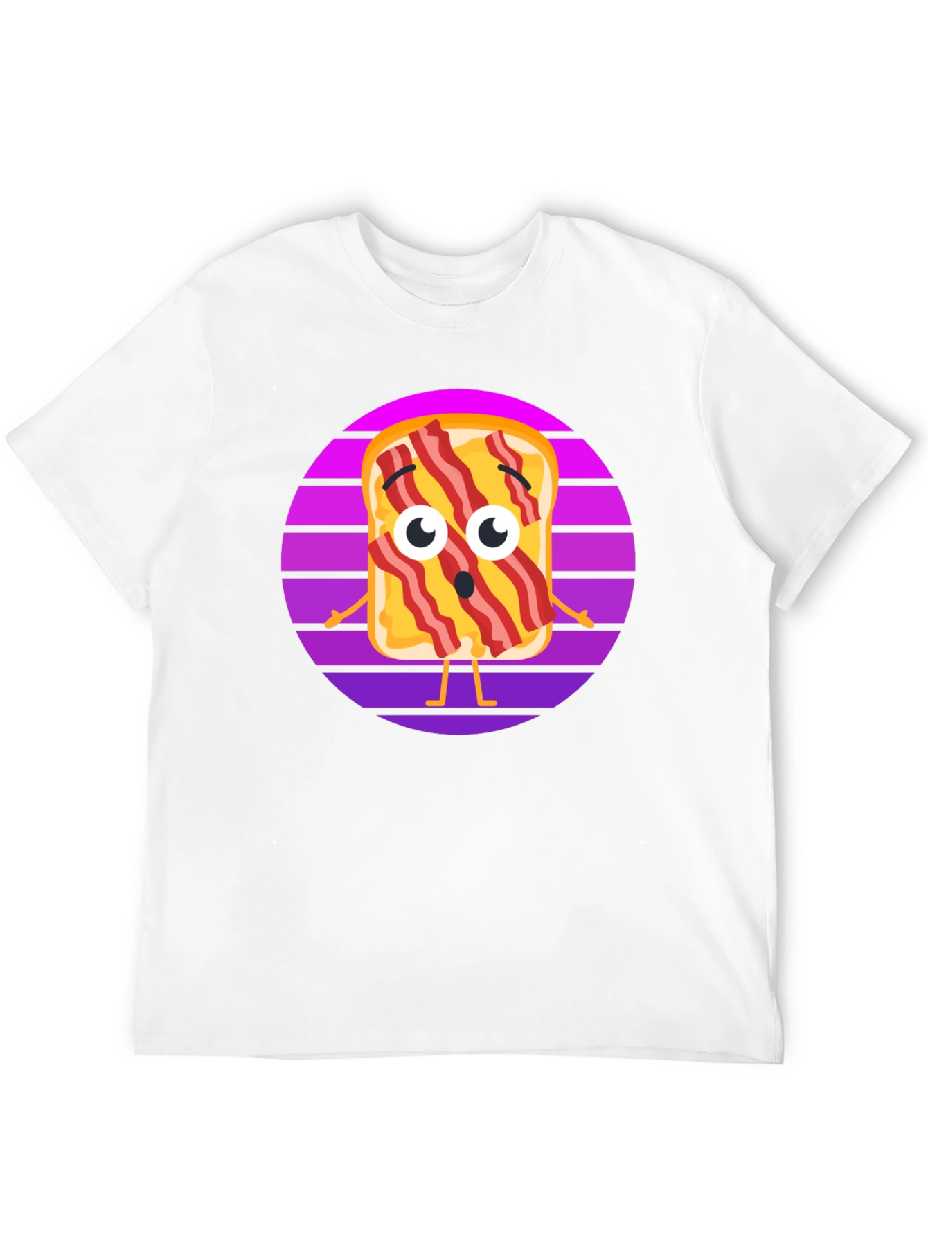 Black Bacon Toast Retro Graphic Tee view 12