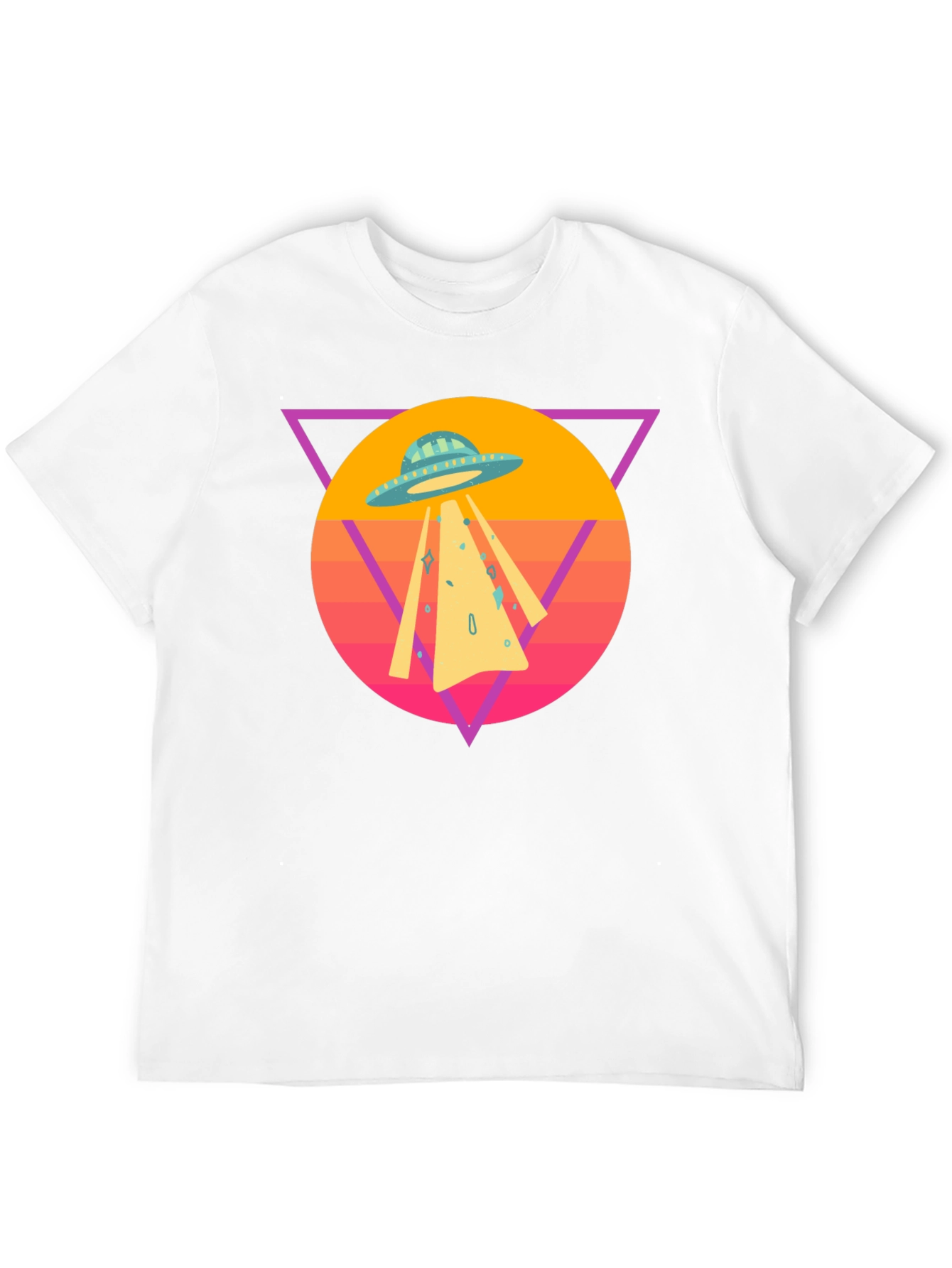 Black Retro UFO T-Shirt - Black Cotton Blend Tee view 12