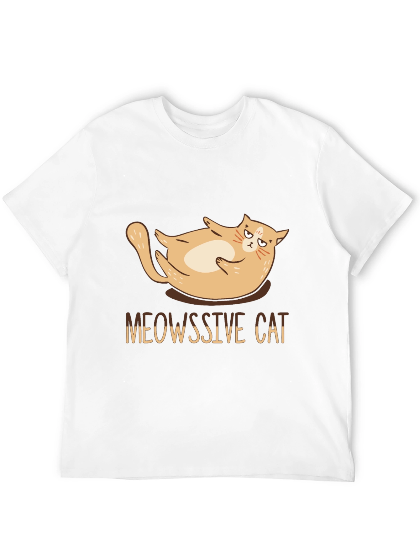 Black Meowssive Cat T-Shirt - Funny Graphic Tee view 12