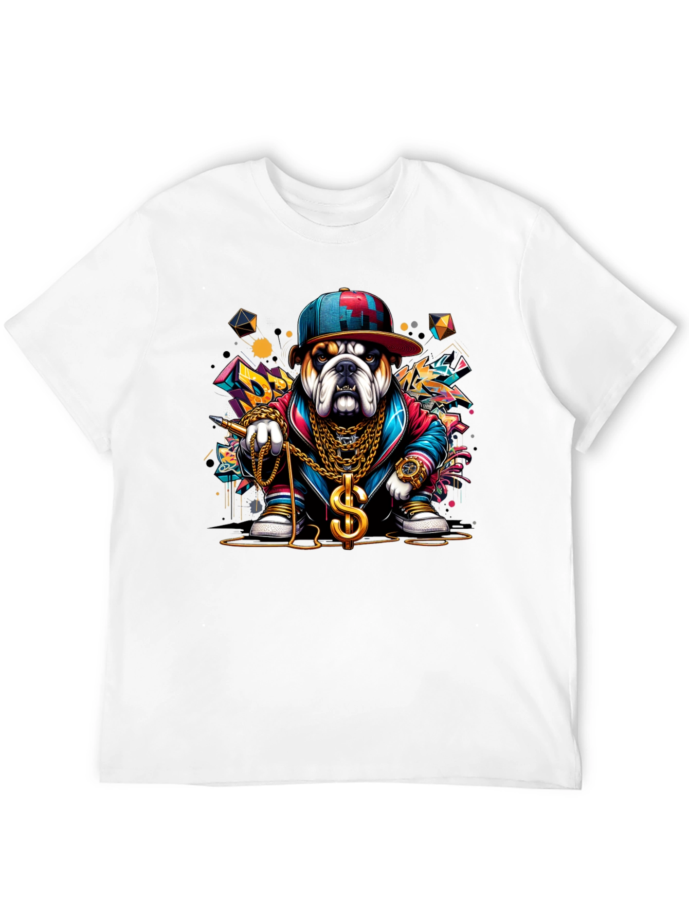 Black Bulldog Rapper Graphic Tee - Urban Style view 12