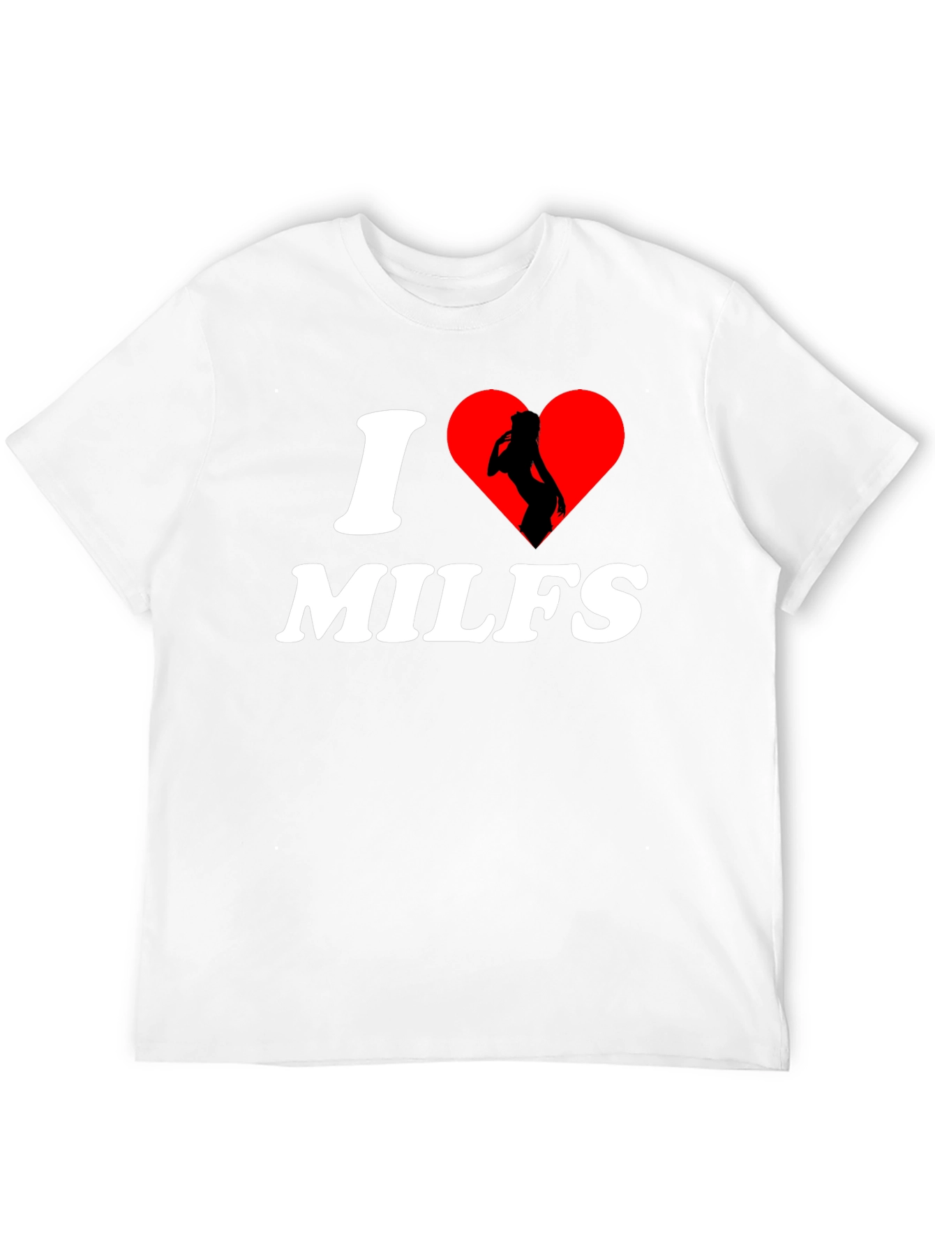 Black I Heart MILFs Graphic T-Shirt - Adult Humor Tee view 12