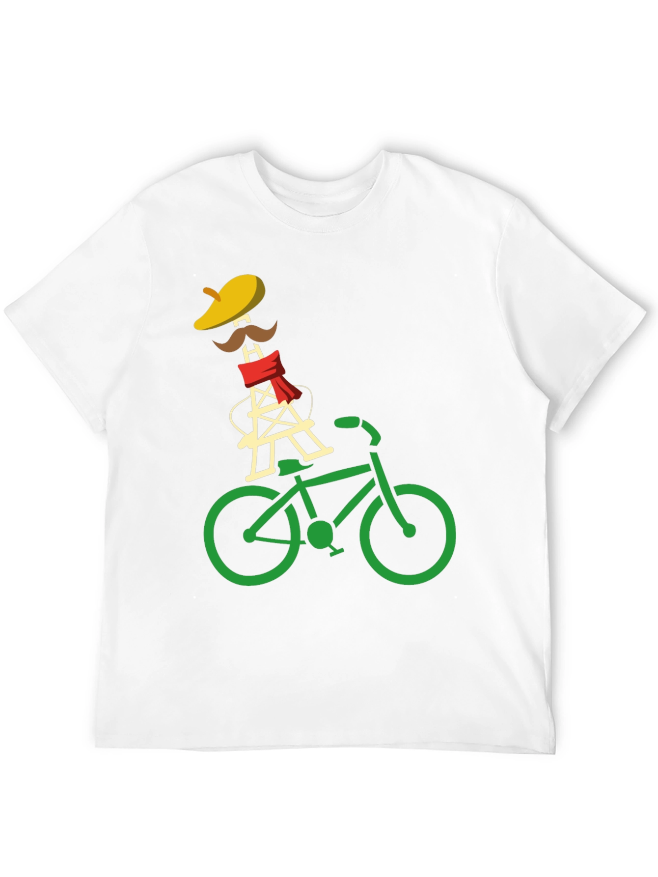 Black Eiffel Tower Bike Ride Graphic Tee view 12