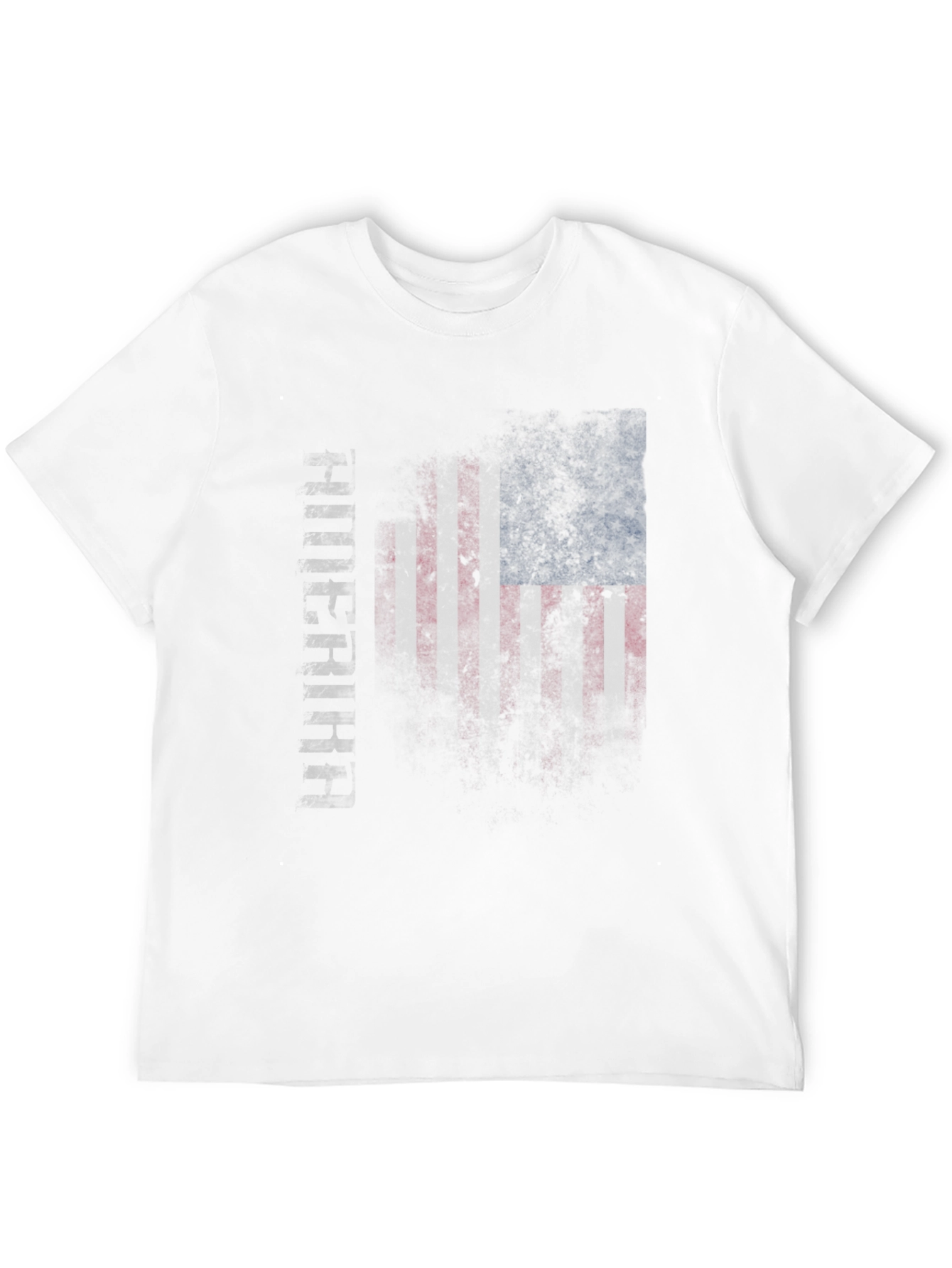 Black Patriotic USA Flag Graphic Print Crew Neck T-Shirt view 12
