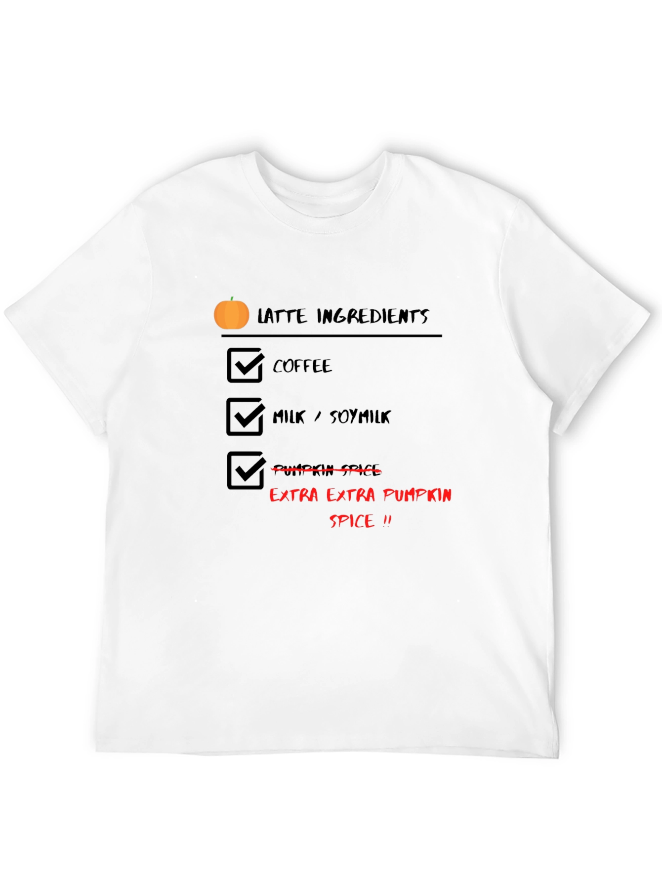 Black Pumpkin Spice Latte T-Shirt - Fall Coffee Lover view 12