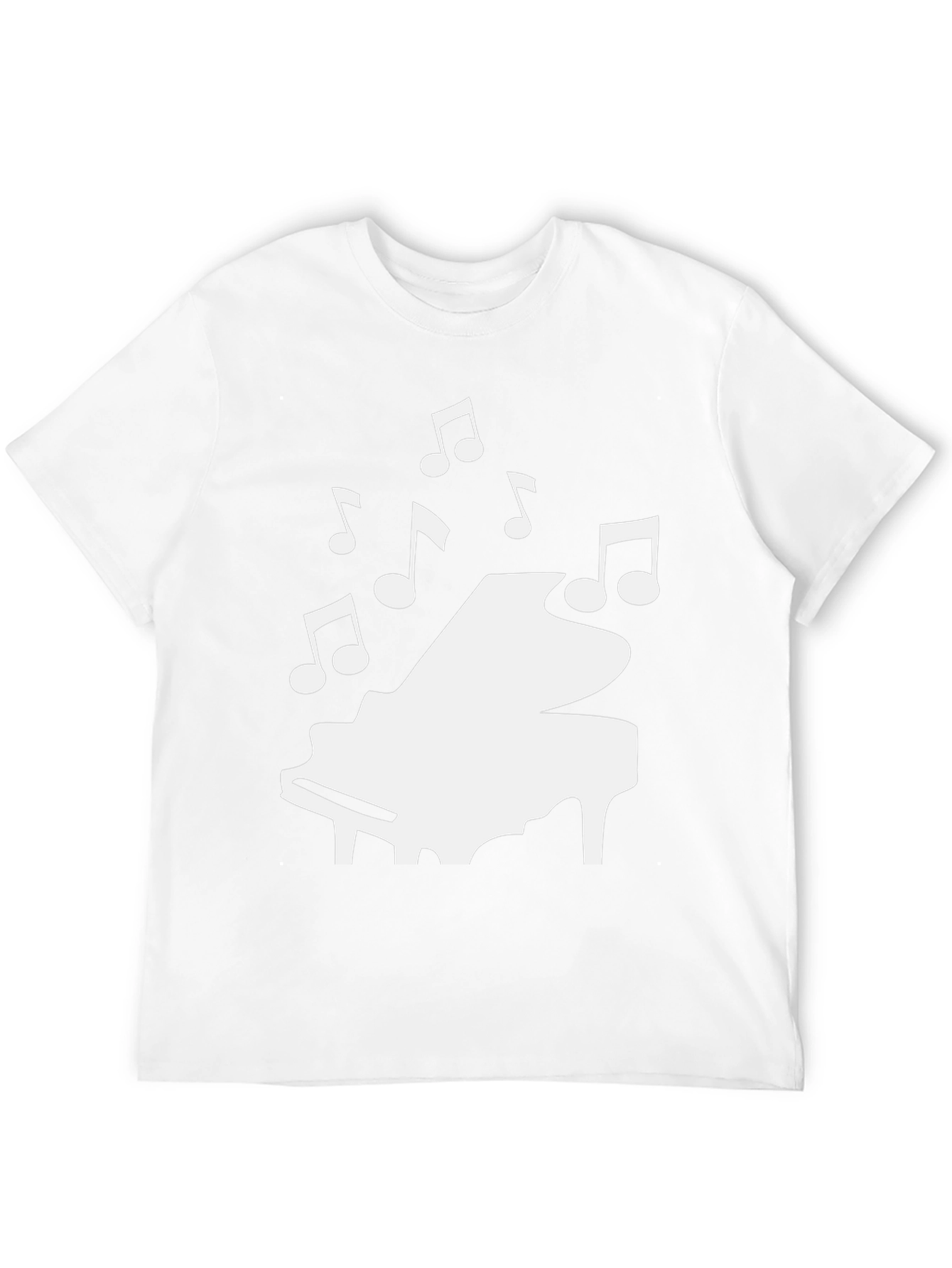 Black Piano Music Notes Graphic Tee view 12