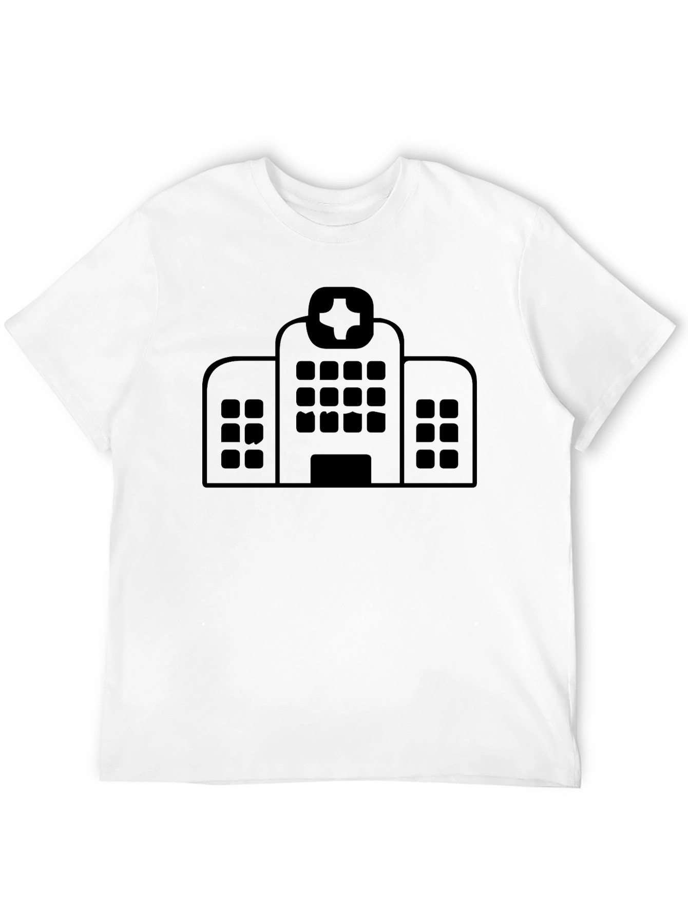 Black Hospital Graphic Tee - Classic Black Cotton T-Shirt view 12