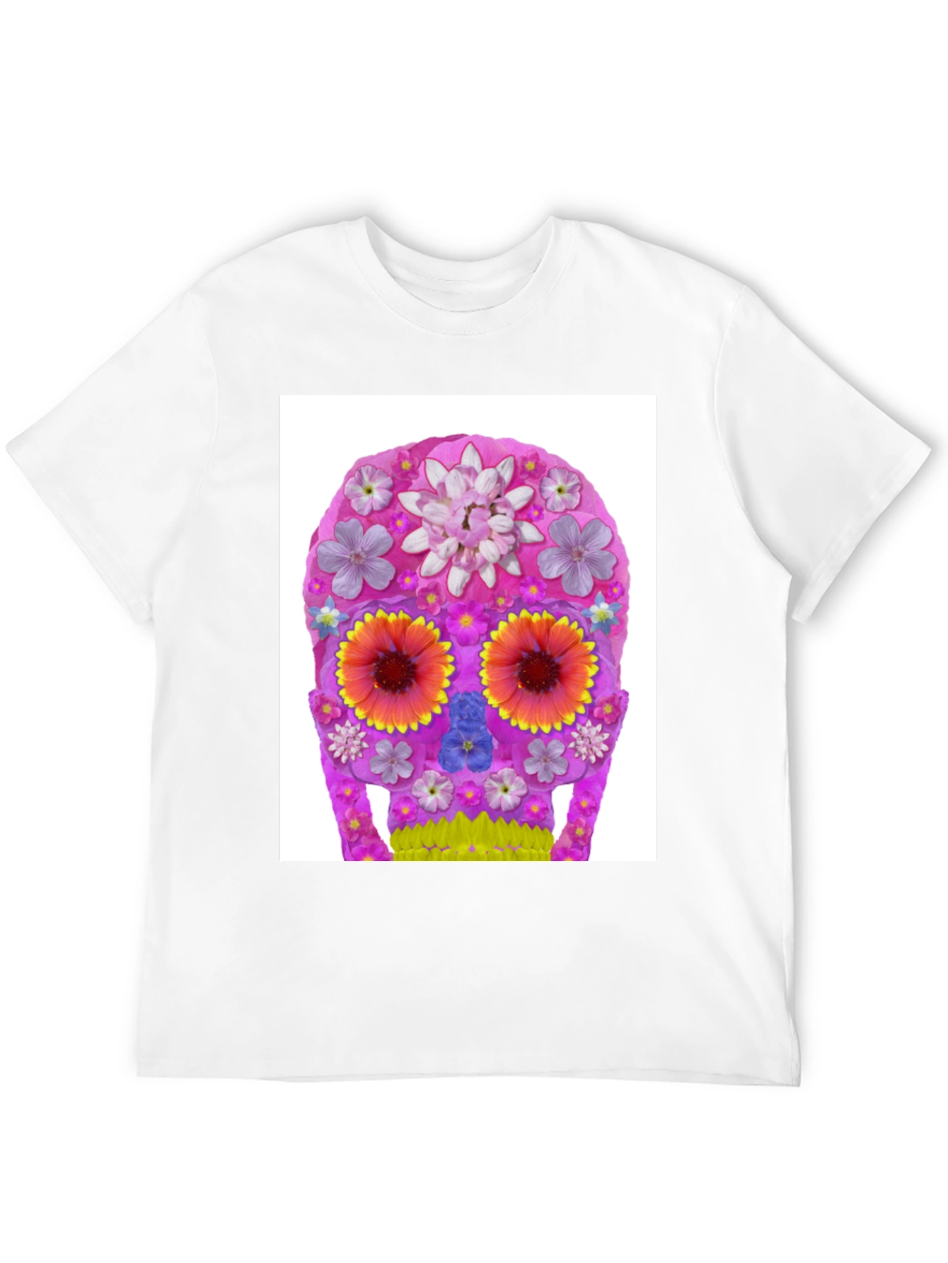 Black Floral Sugar Skull Graphic T-Shirt view 12