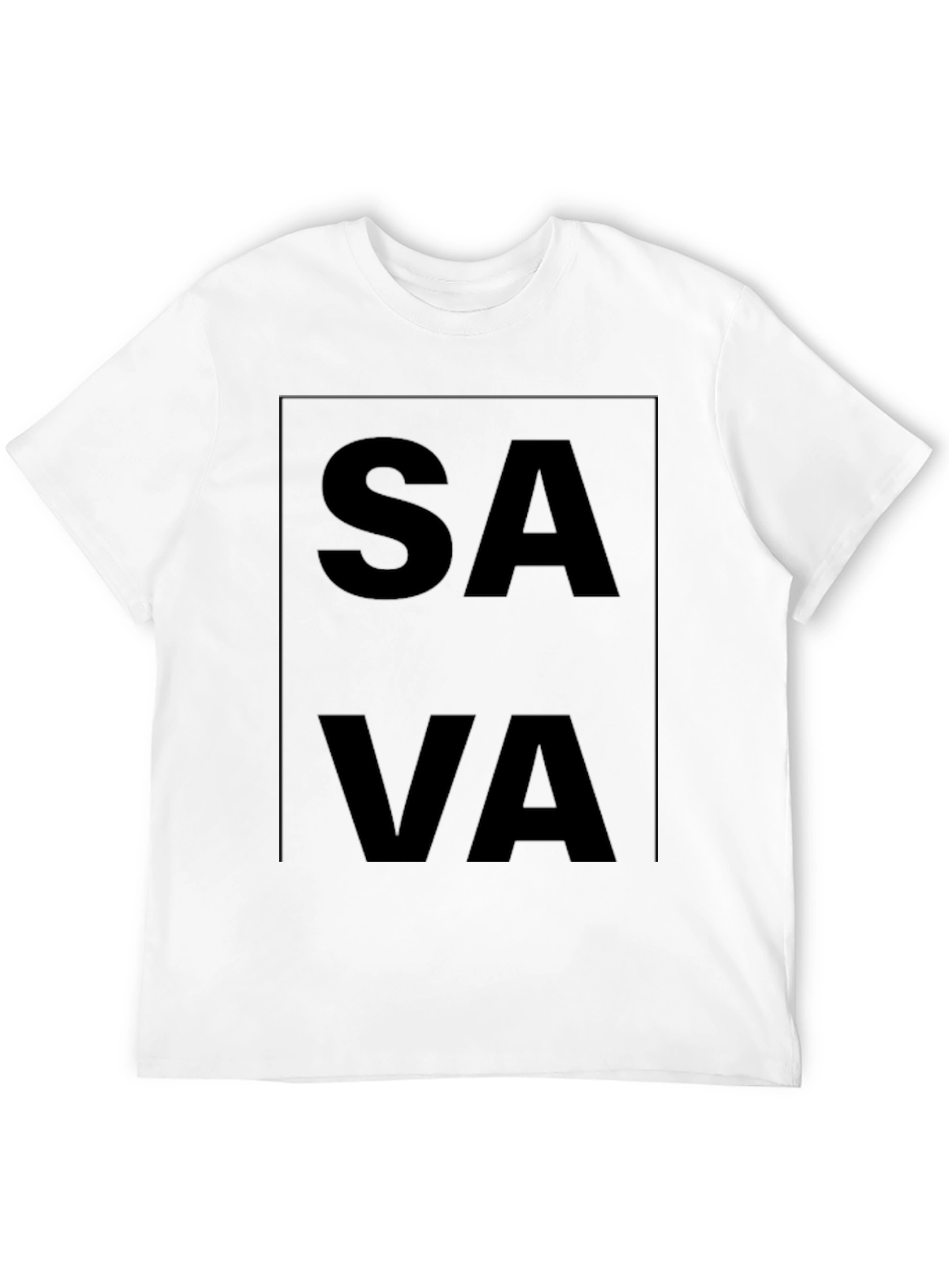 Black SAVA Graphic Tee - Modern Black T-Shirt view 12