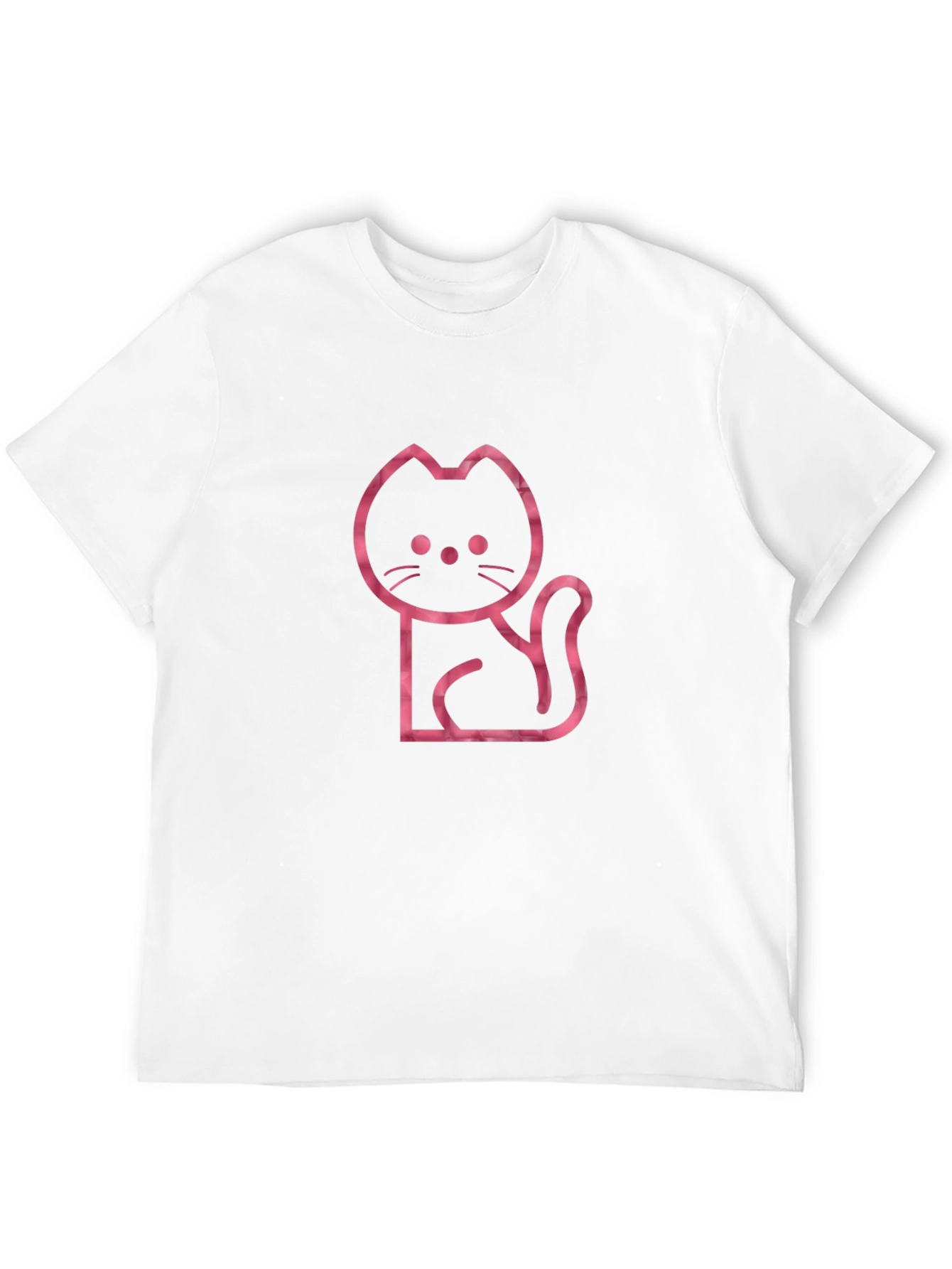 Black Cool Cat Outline Graphic Tee - Black view 12