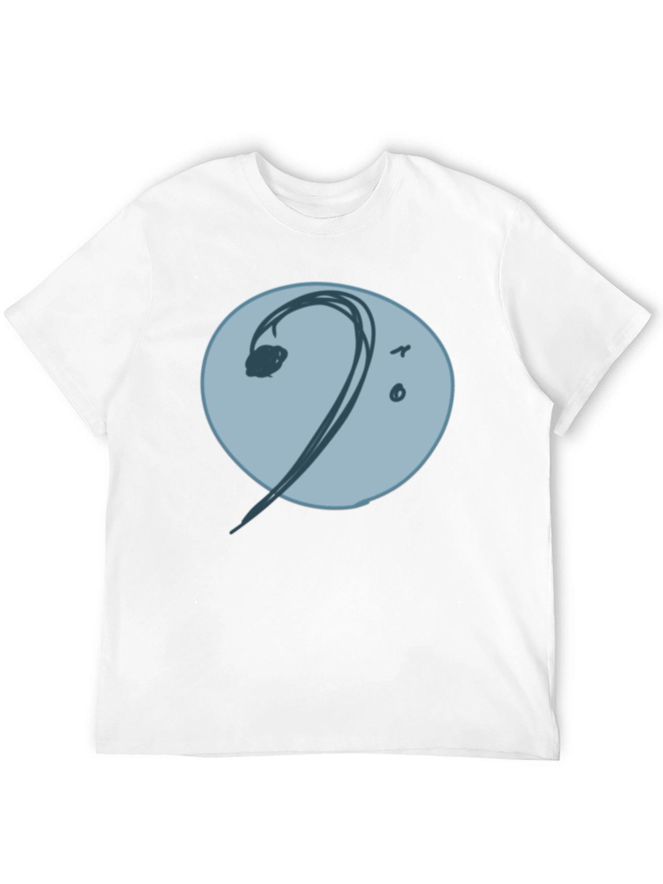 Black Abstract Wave Graphic Black T-Shirt view 12